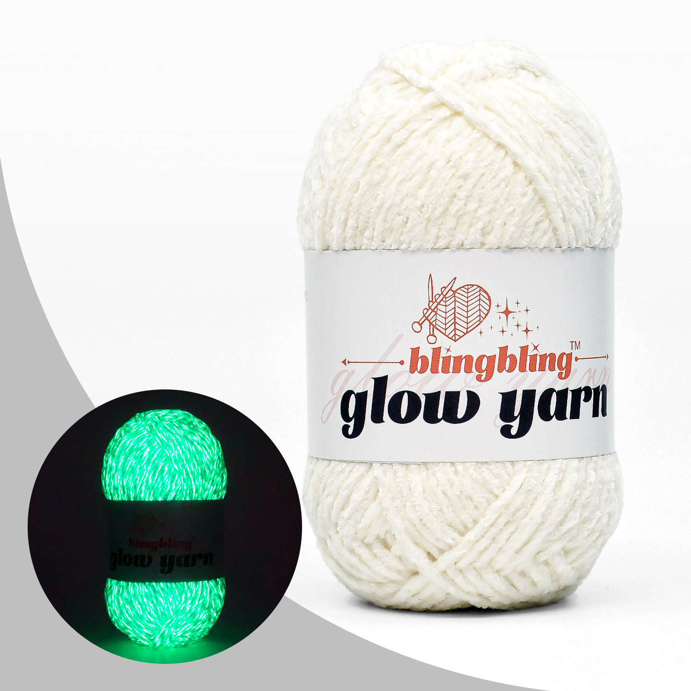 Premium Glow-in-the-Dark Chenille Yarn(14 colors)