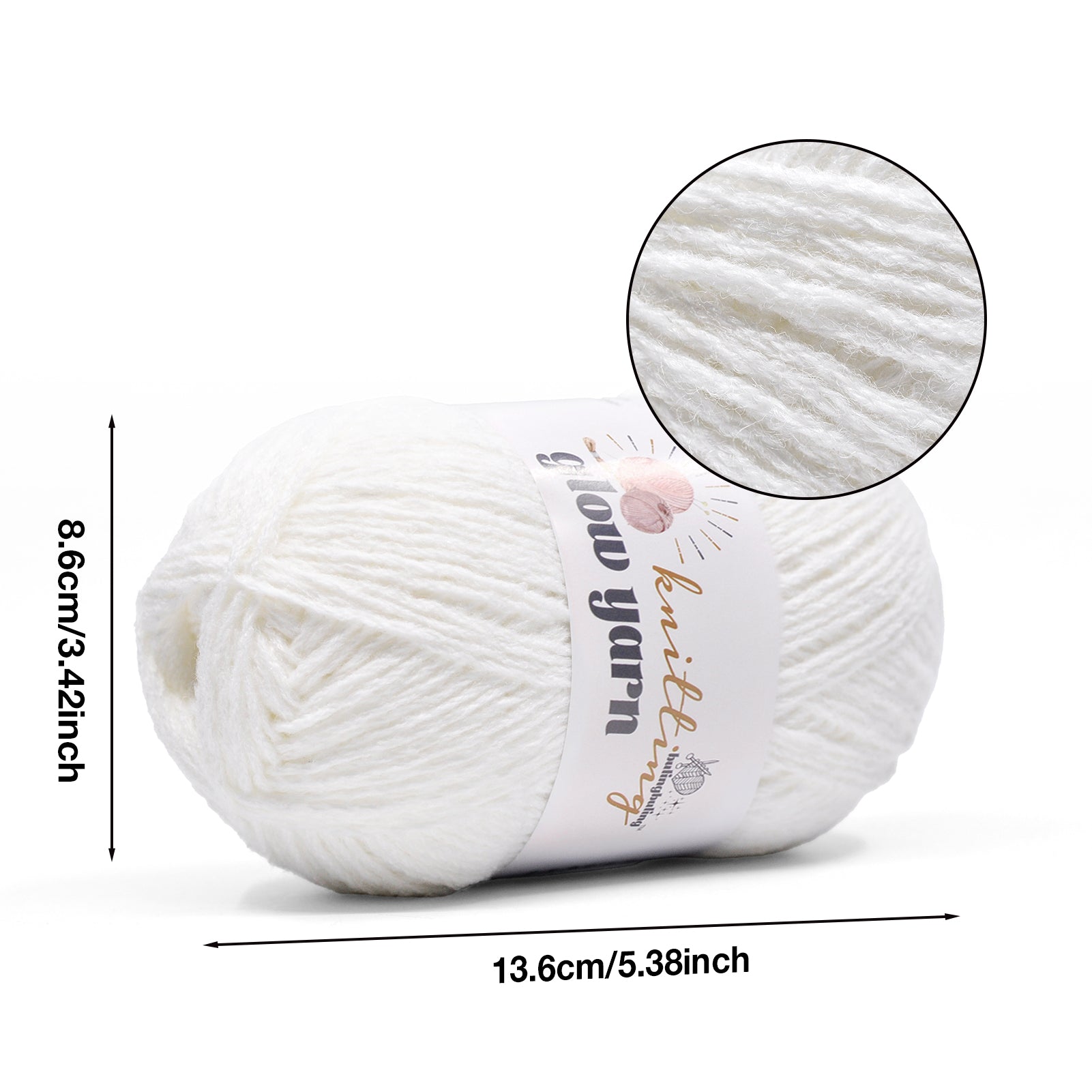 Glow in the Dark Acrylic Yarn, 100g (6 Colors) – Perfect for Crochet, Knitting, and DIY Projects