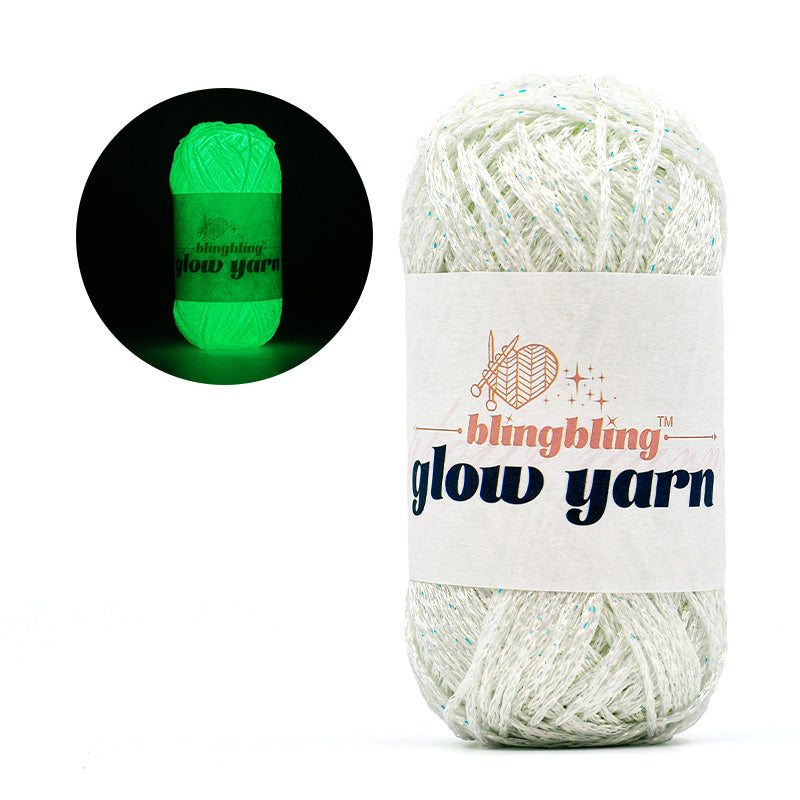 Glow-in- Dark Hollow Yarn for DIY Handbag Purse Basket Cushion Crochet Bag(3 color)