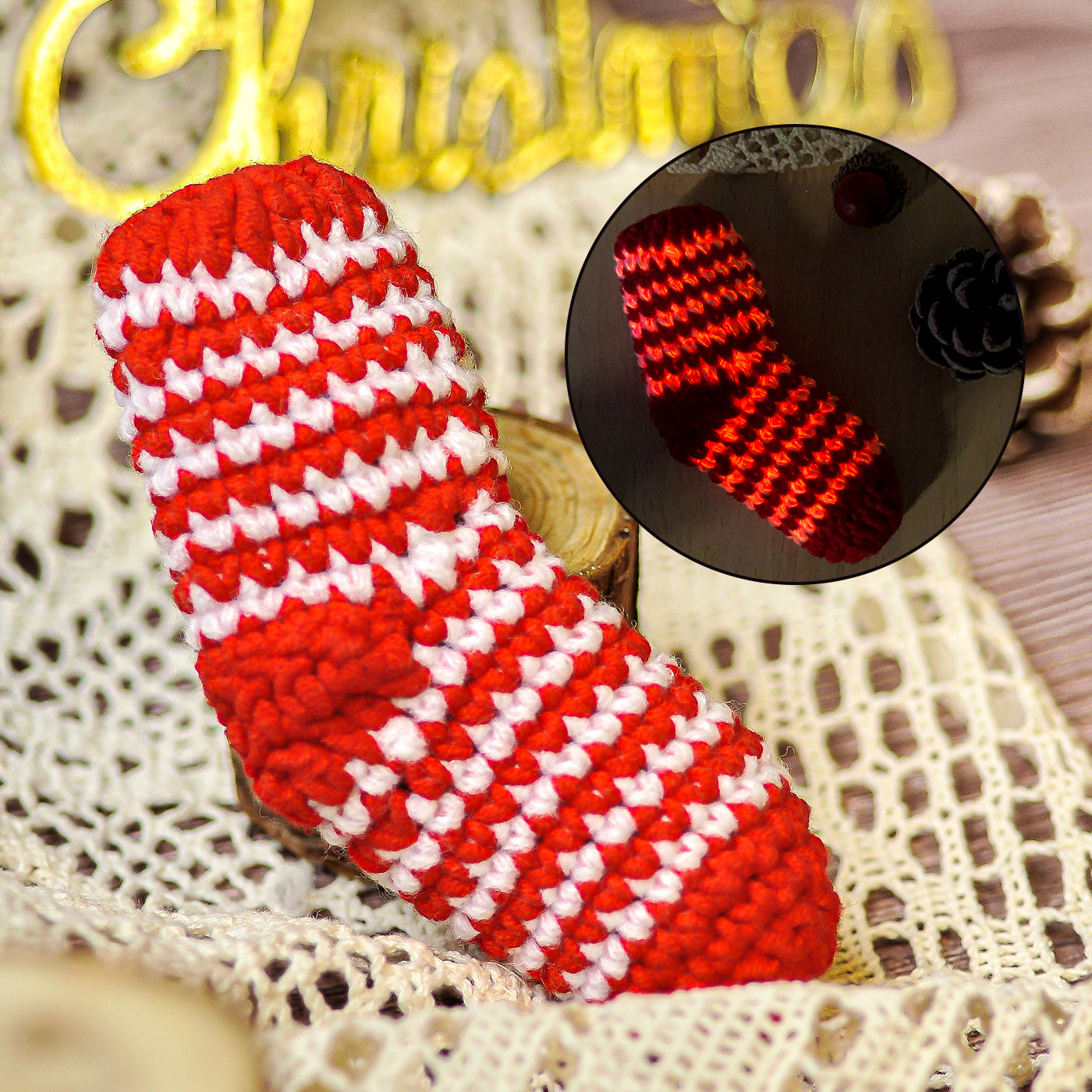 Glow-in-the-Dark Crochet Christmas Stocking Tutorial