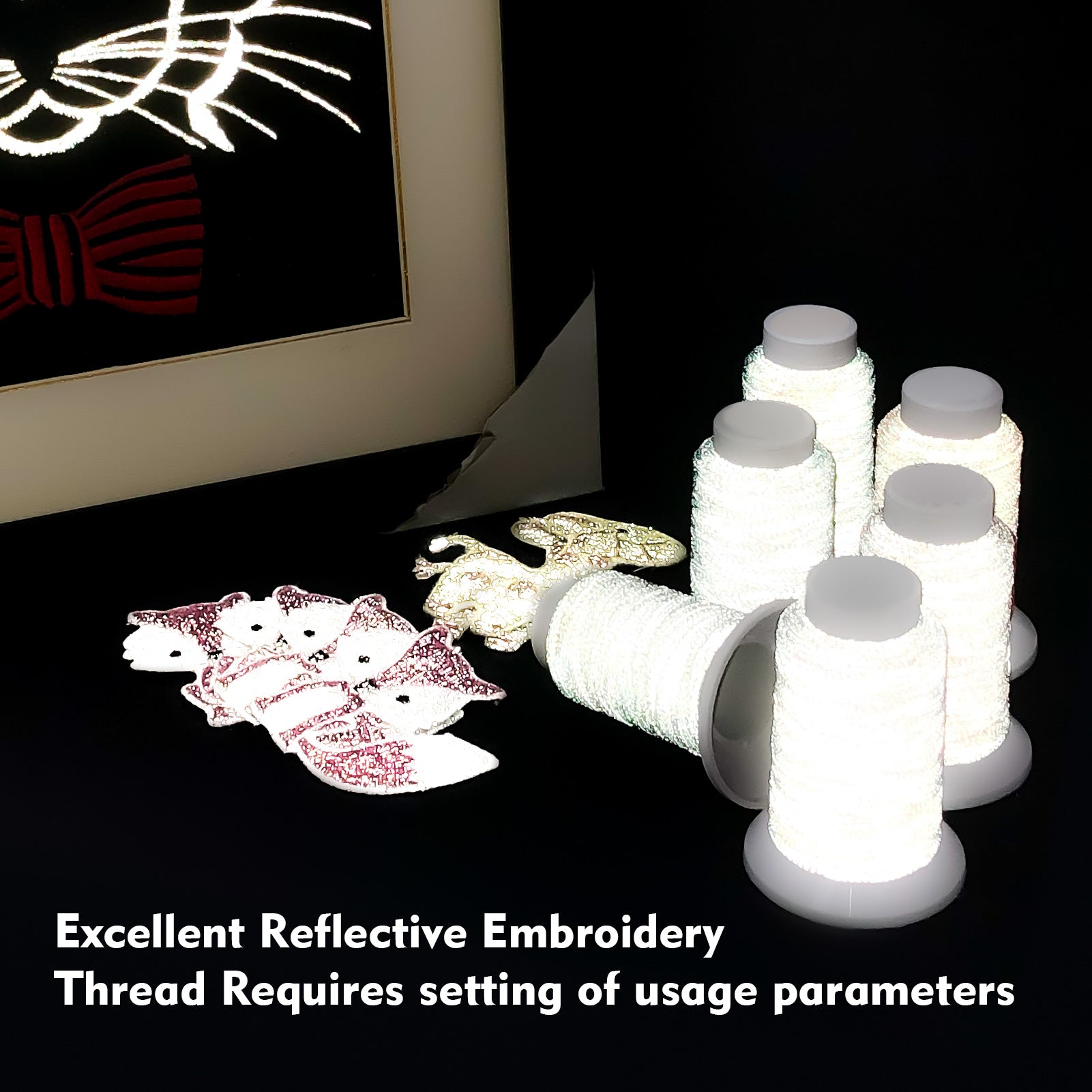 Reflective Embroidery Thread - Premium Quality for Enhanced Visibility and Style（1000M）