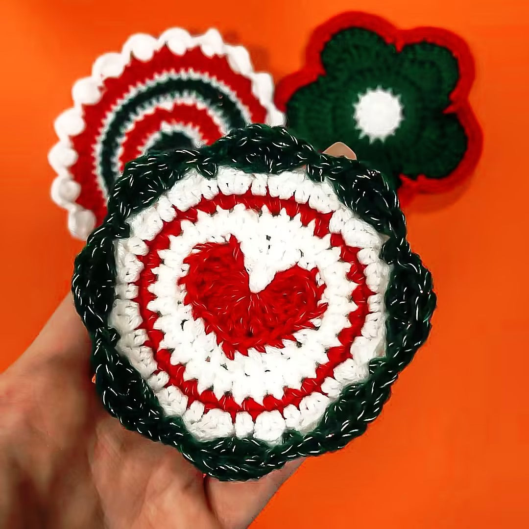 Glow-in-the-Dark Love Coasters Crochet Tutorial – Add Holiday Charm