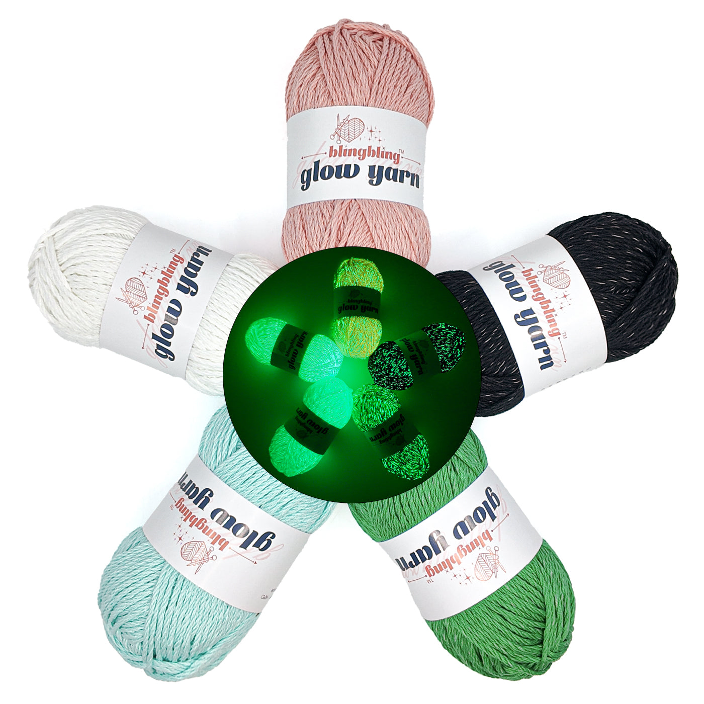 2025 New Style Glow-in-the-dark Cotton Yarn ( 5 Colors）