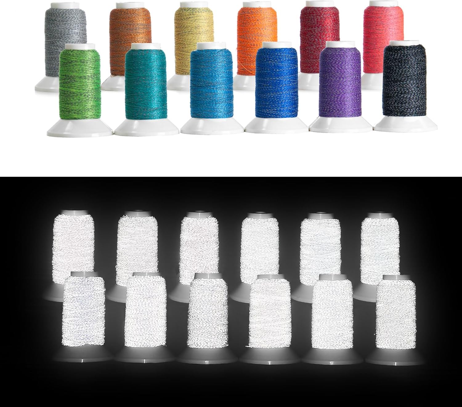 Excellent Reflective Embroidery Thread for Stylish & Safe Creations-200M(12 colors)