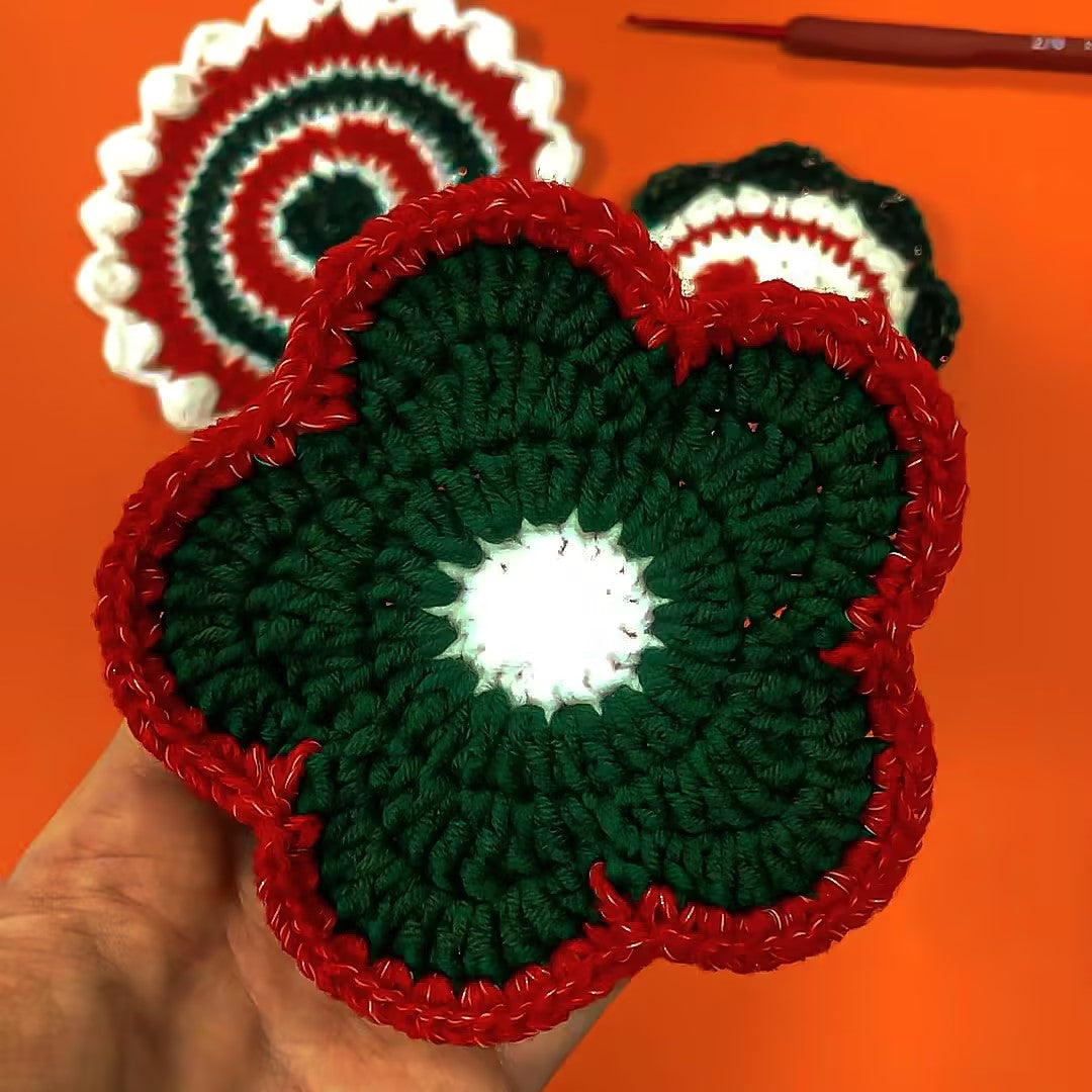 Glow-in-the-Dark Flower Coaster Tutorial for Christmas