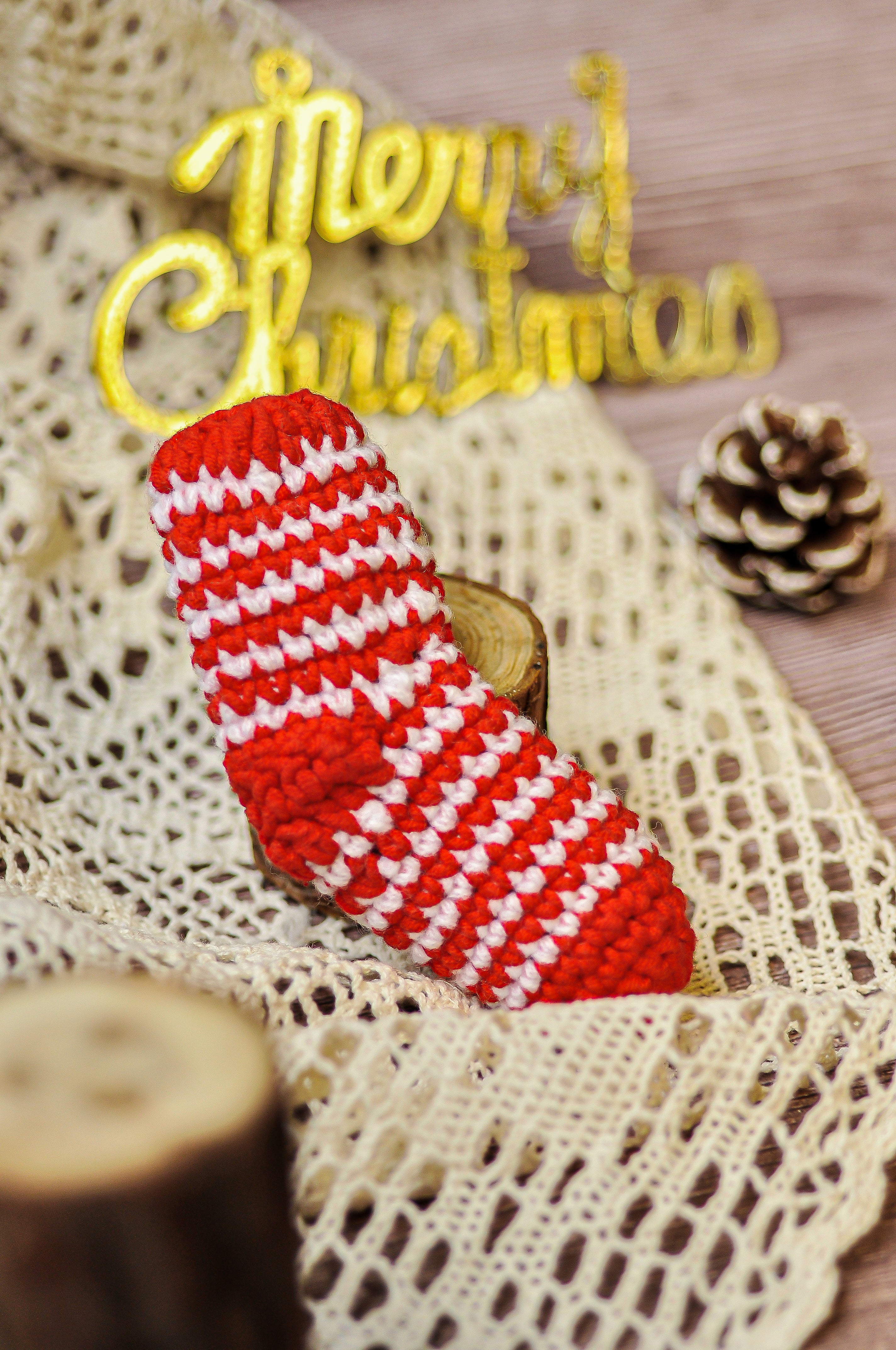 Glow-in-the-Dark Crochet Christmas Stocking Tutorial