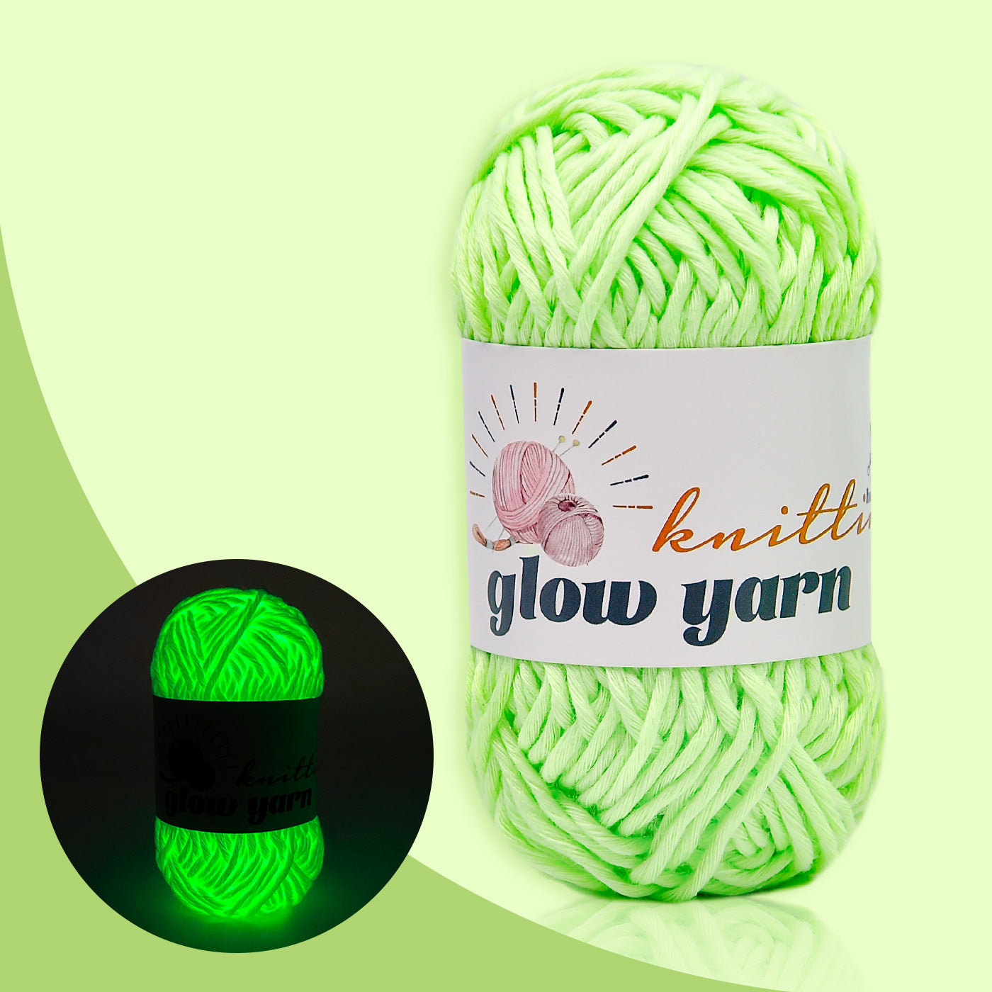 Traditional  High Brightness  Glow-in-the-Dark Yarn（11 color package)