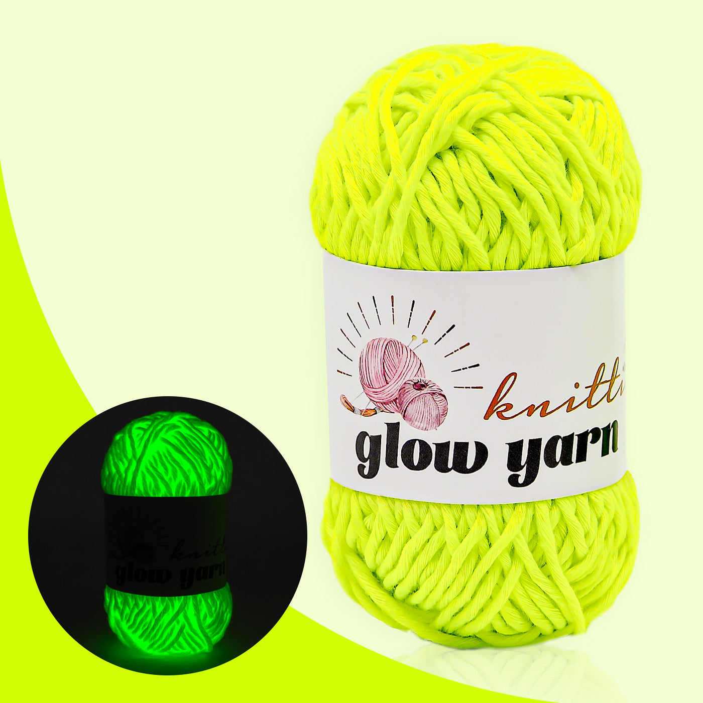 Traditional  High Brightness  Glow-in-the-Dark Yarn（11 color package)