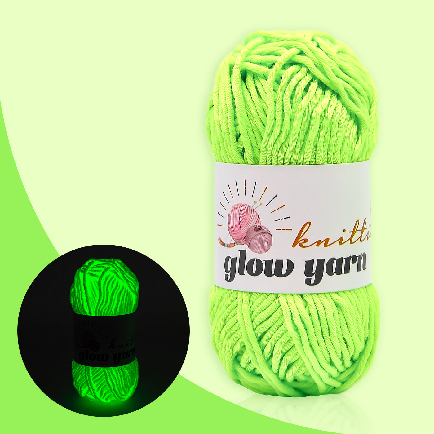 Traditional  High Brightness  Glow-in-the-Dark Yarn（11 color package)