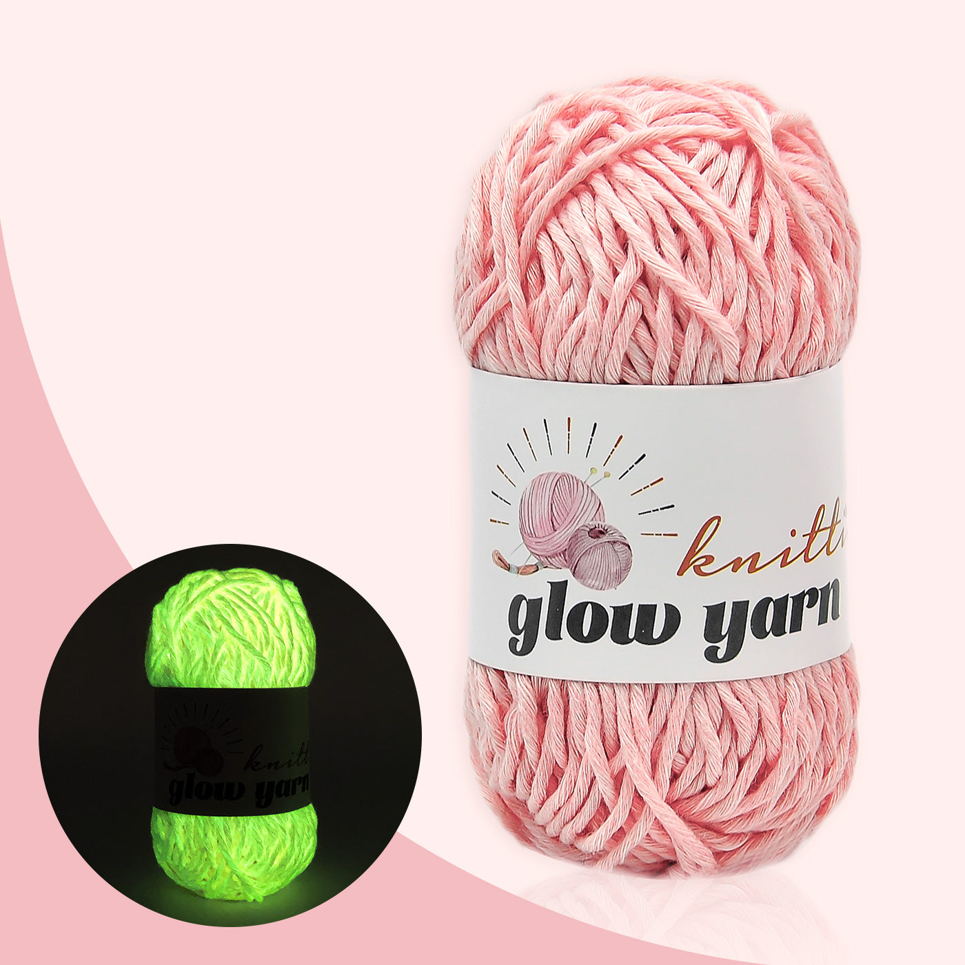 Traditional  High Brightness  Glow-in-the-Dark Yarn（11 color package)