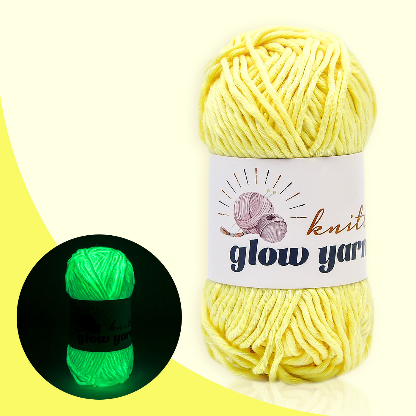 Traditional  High Brightness  Glow-in-the-Dark Yarn（11 color package)