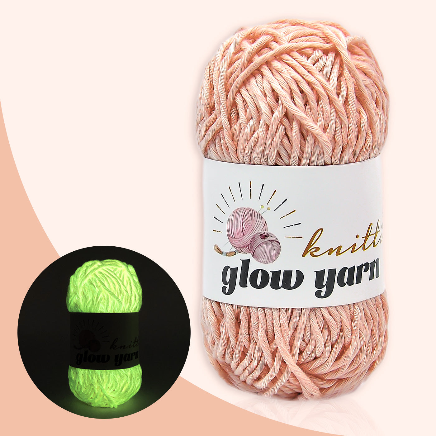 Traditional  High Brightness  Glow-in-the-Dark Yarn（11 color package)