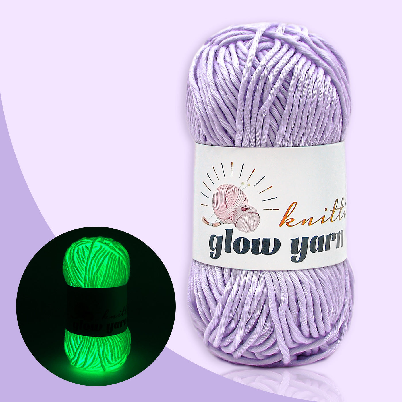 Traditional  High Brightness  Glow-in-the-Dark Yarn（11 color package)