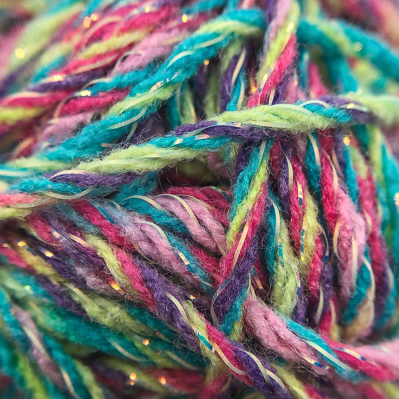 Glow in the Dark Rainbow Twist Yarn for Crochet(6 colors)