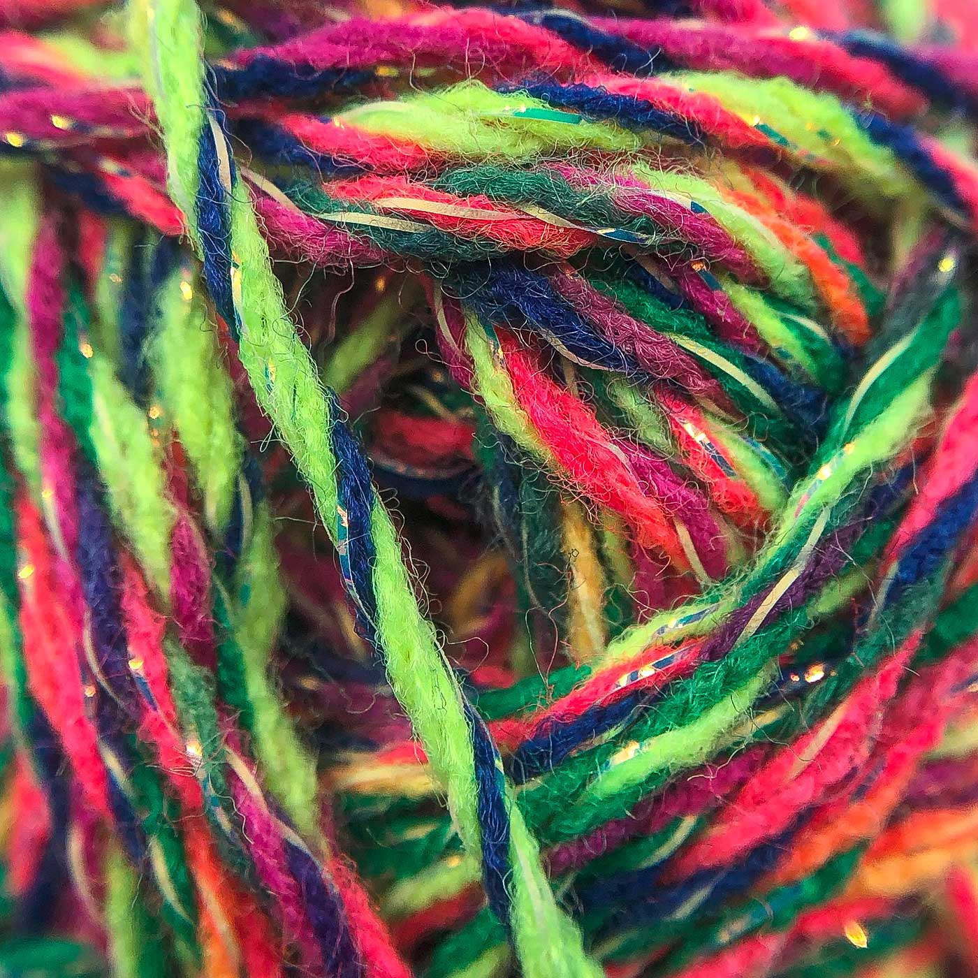 Glow in the Dark Rainbow Twist Yarn for Crochet(6 colors)