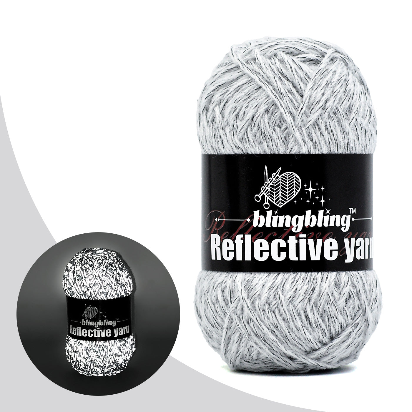 Reflective Yarn - Bright & Safe for Crochet Projects(14 colors)