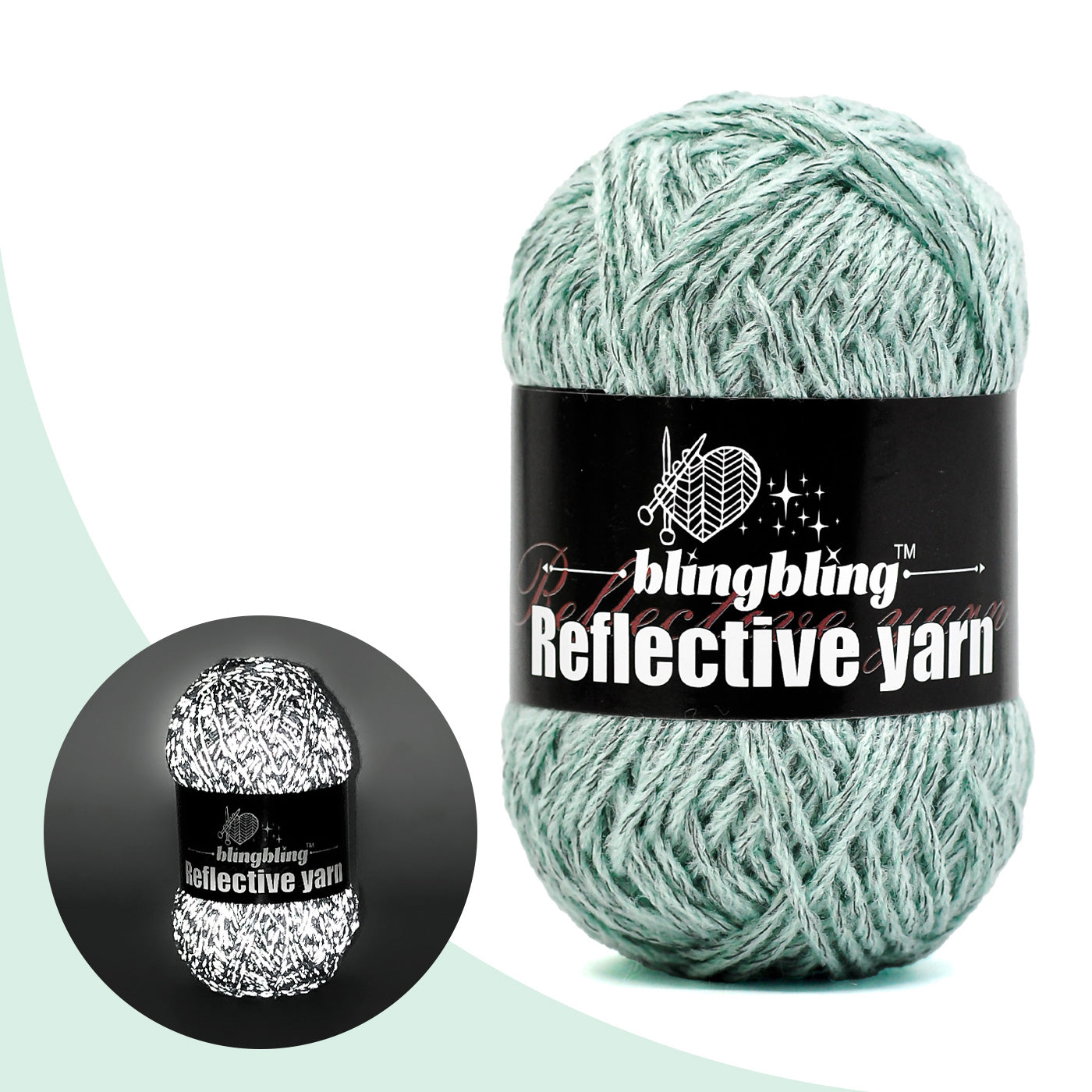 Reflective Yarn - Bright & Safe for Crochet Projects(14 colors)