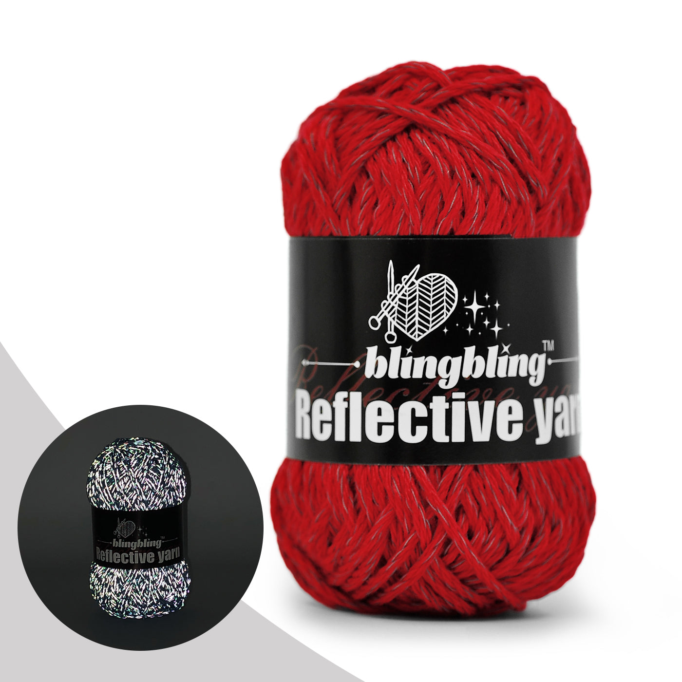 Reflective Polyester Glow-in-the-Dark Yarn(5 colors)