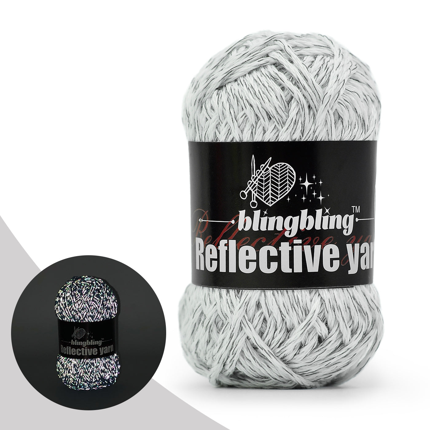 Reflective Polyester Glow-in-the-Dark Yarn(5 colors)