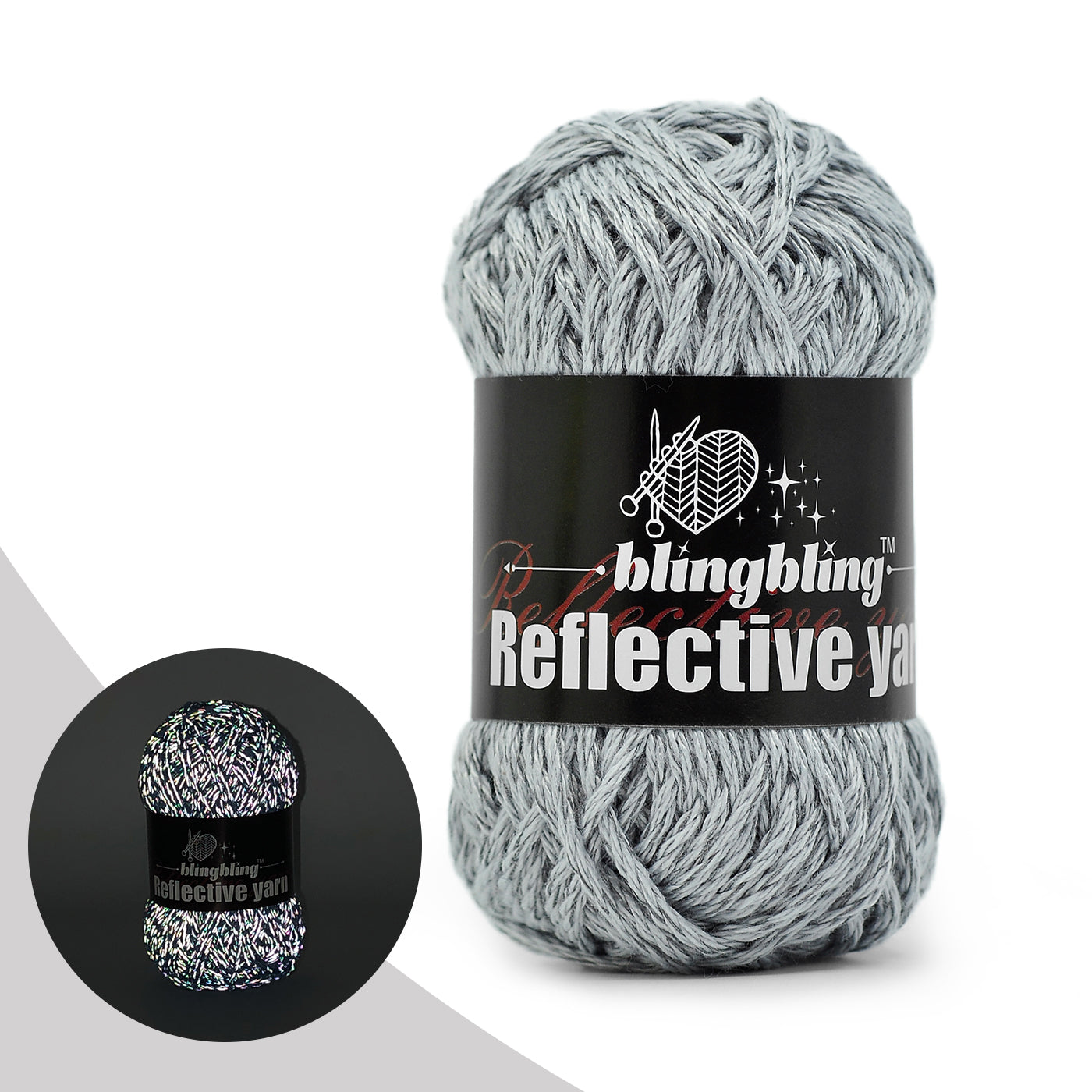 Reflective Polyester Glow-in-the-Dark Yarn(5 colors)