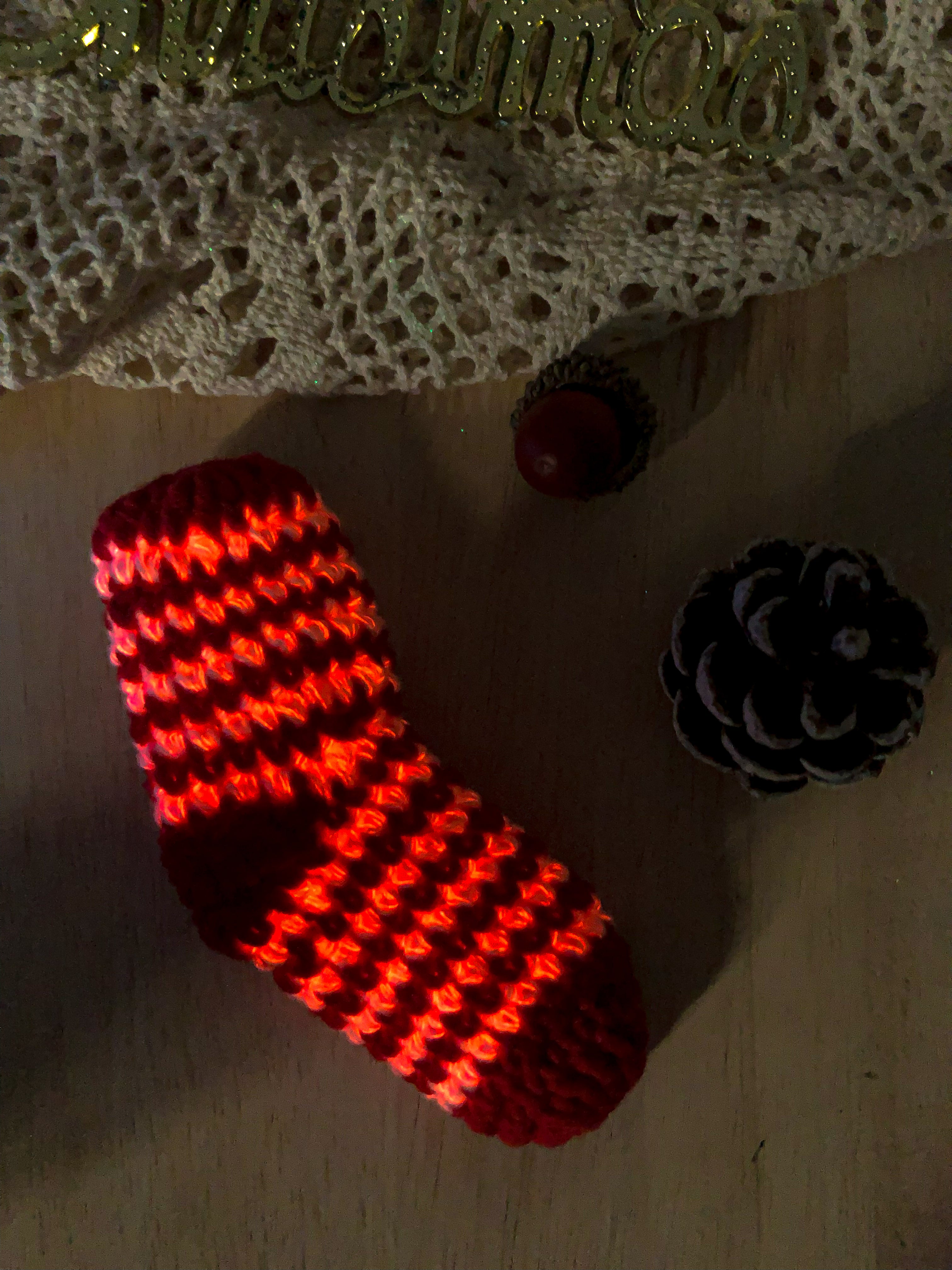 Glow-in-the-Dark Crochet Christmas Stocking Tutorial