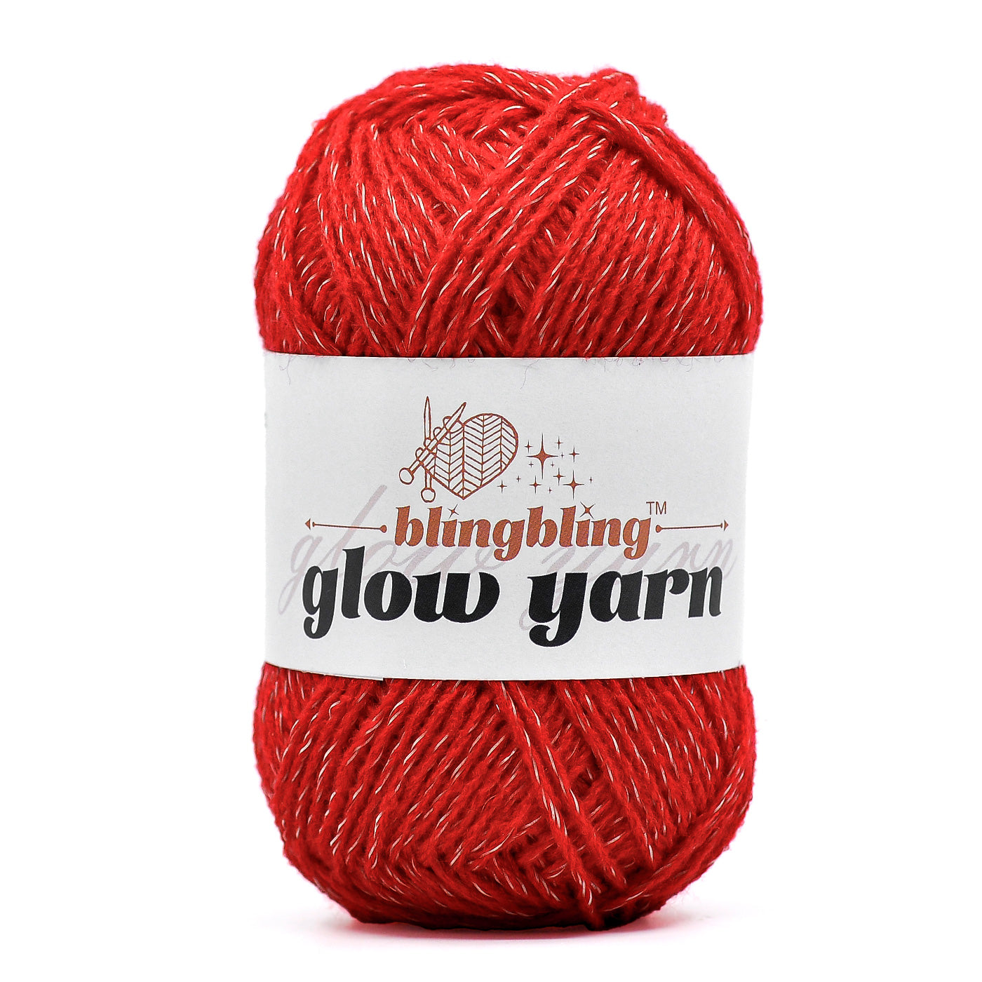 Glow-in-the-Dark Acrylic Red Yarn - Perfect for Christmas Crochet Projects