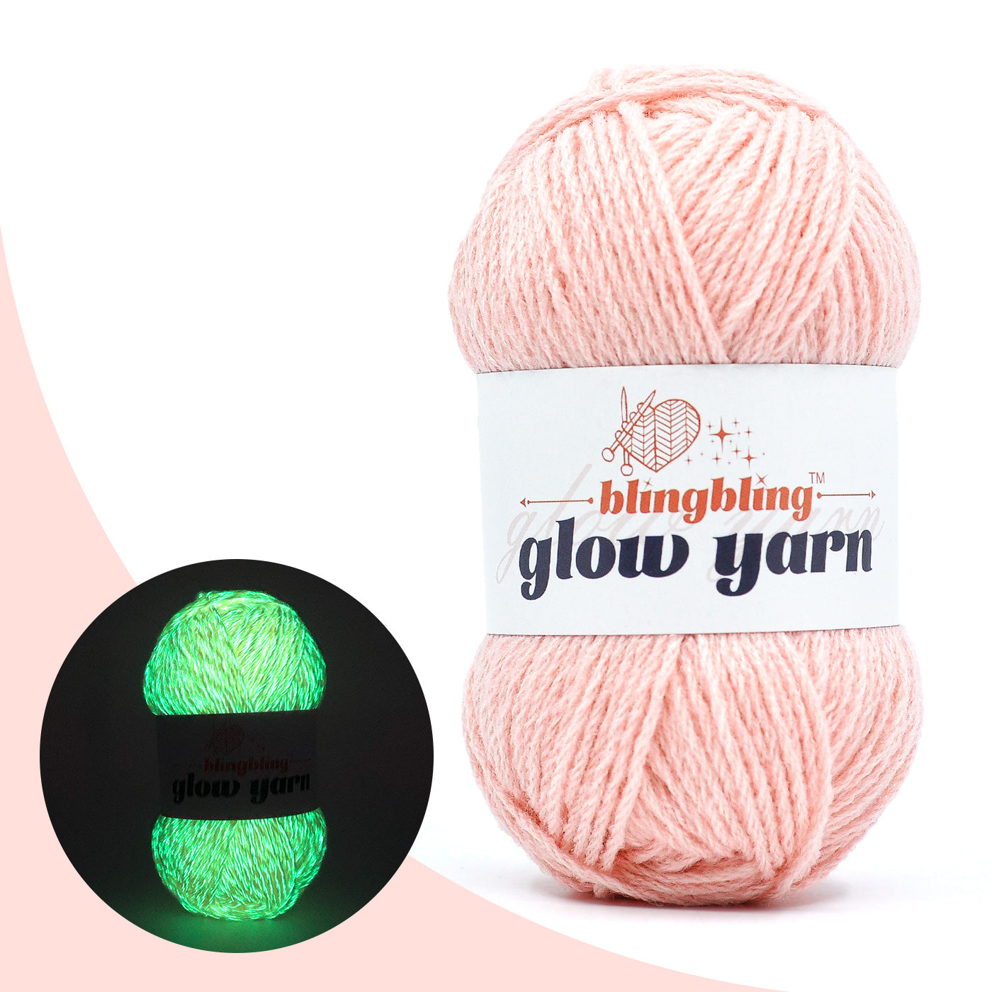 Glow-in-the-Dark Acrylic Yarn - Perfect for Crochet Projects(43 colors)