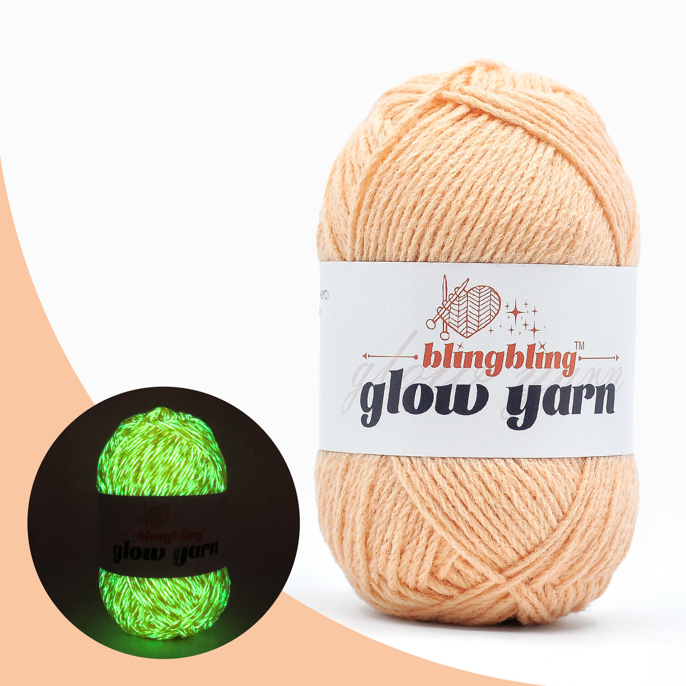 Glow-in-the-Dark Acrylic Yarn - Perfect for Crochet Projects(43 colors)