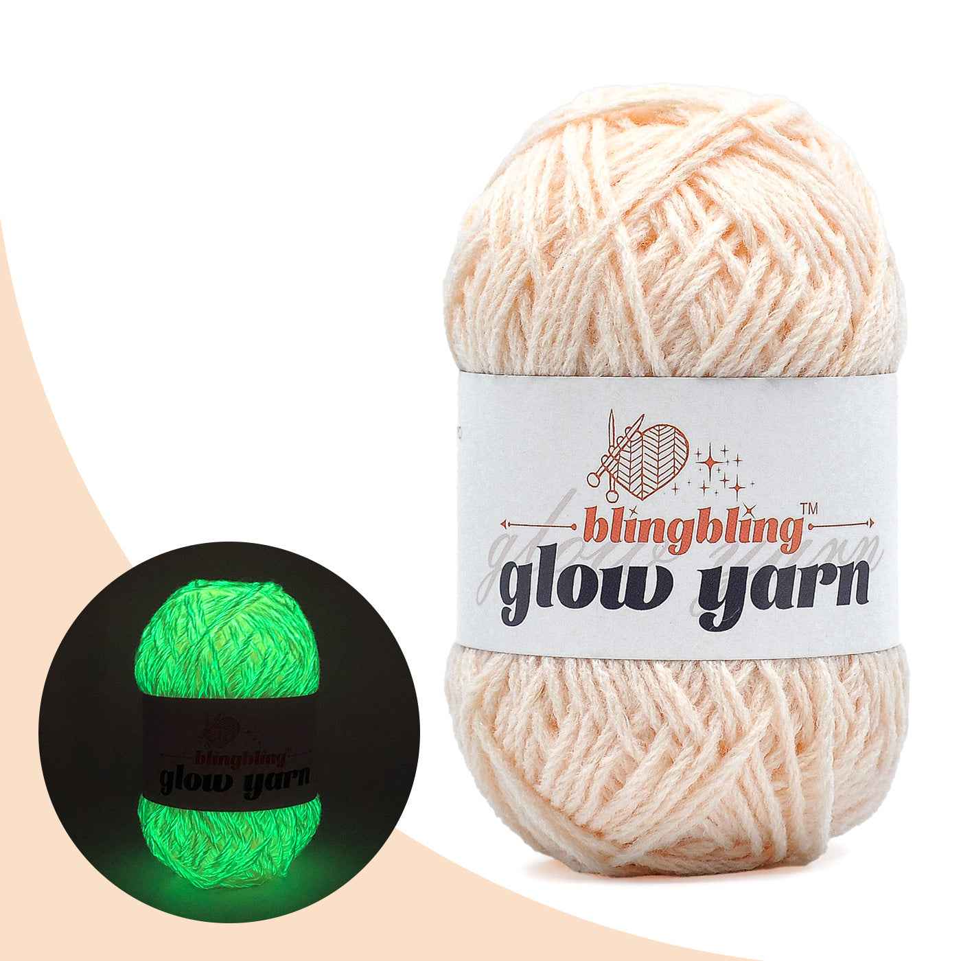 Glow-in-the-Dark Acrylic Yarn - Perfect for Crochet Projects(43 colors)