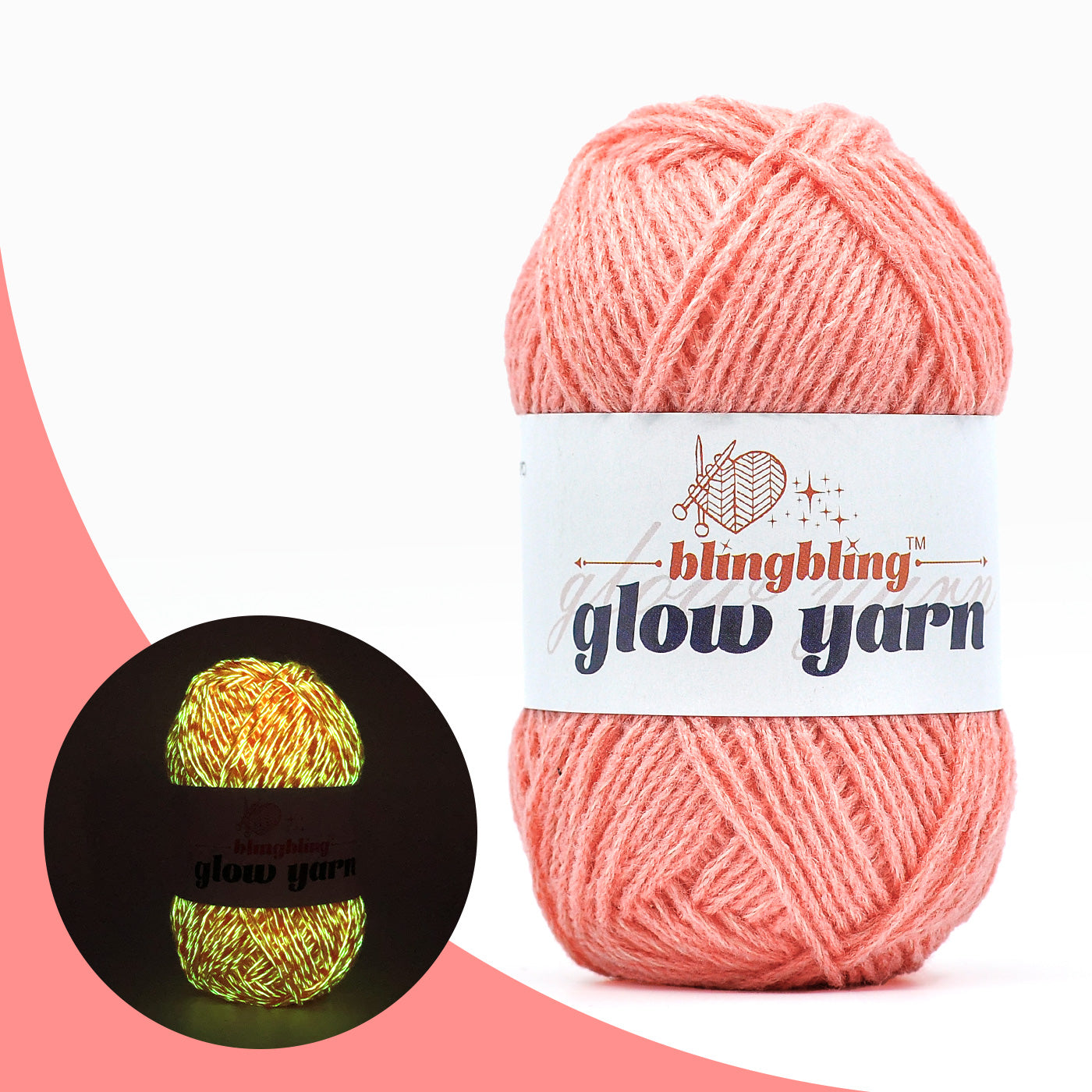 Glow-in-the-Dark Acrylic Yarn - Perfect for Crochet Projects(43 colors)