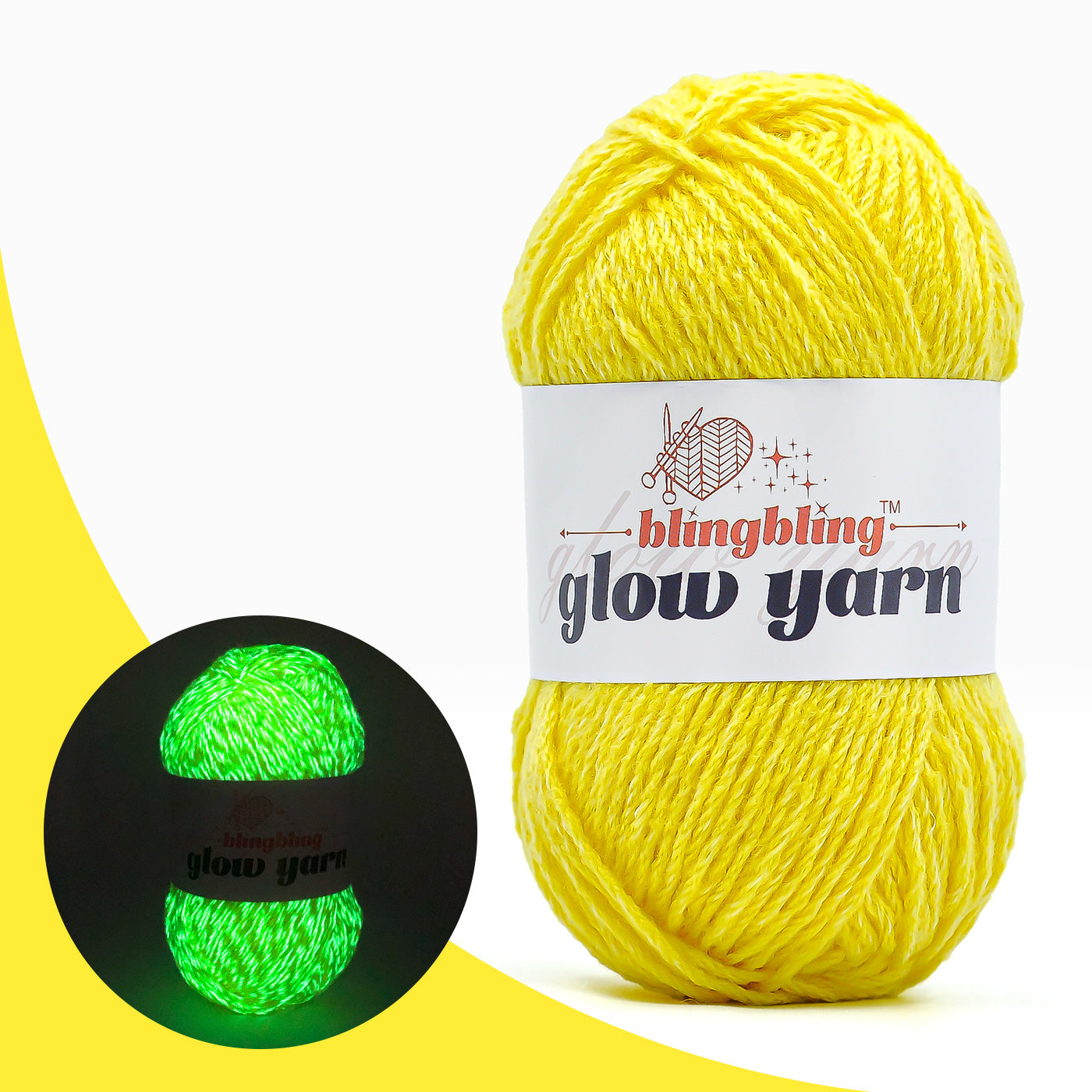 Glow-in-the-Dark Acrylic Yarn - Perfect for Crochet Projects(43 colors)