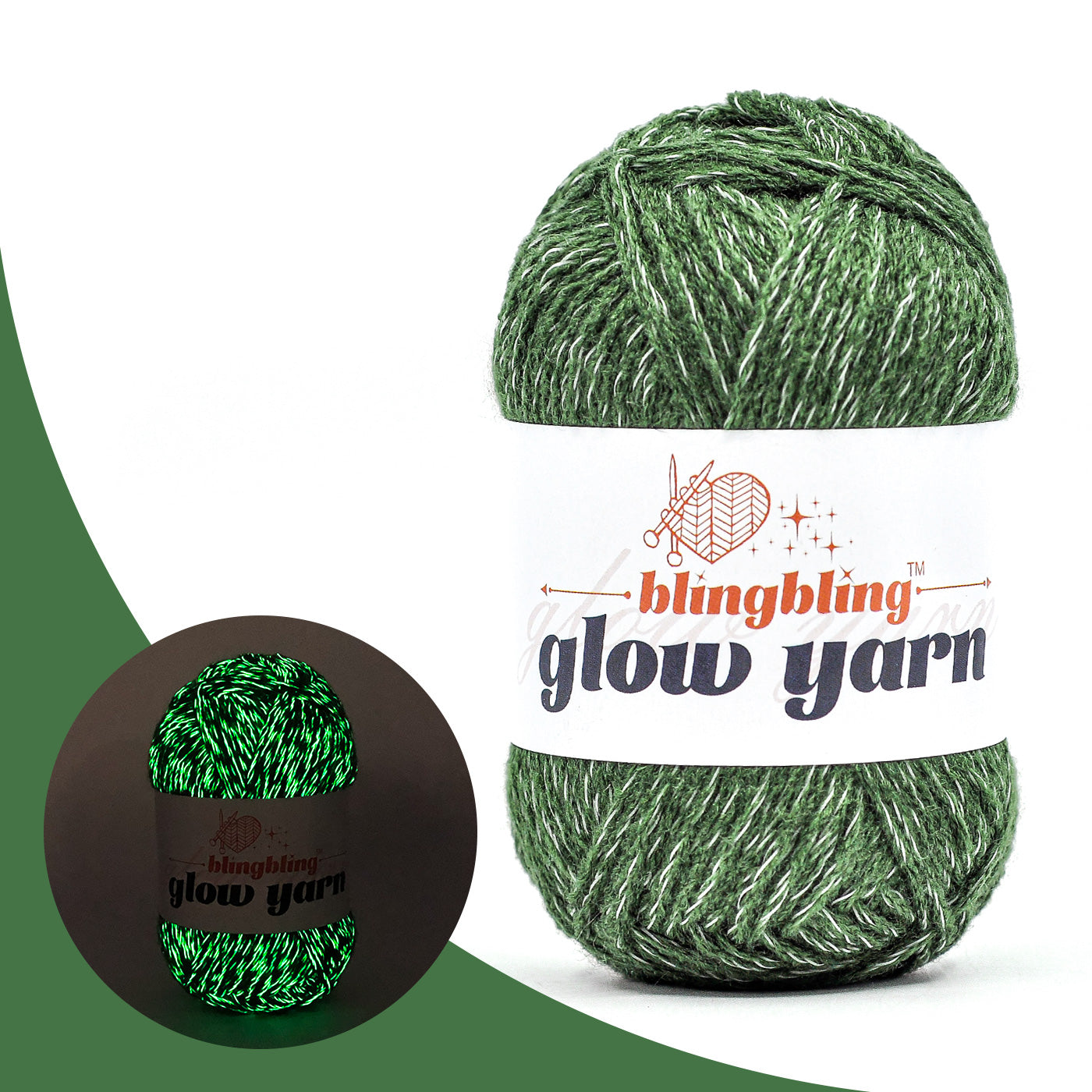 Glow-in-the-Dark Acrylic Yarn - Perfect for Crochet Projects(43 colors)