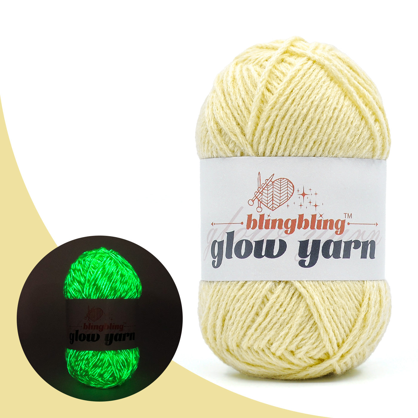 Glow-in-the-Dark Acrylic Yarn - Perfect for Crochet Projects(43 colors)