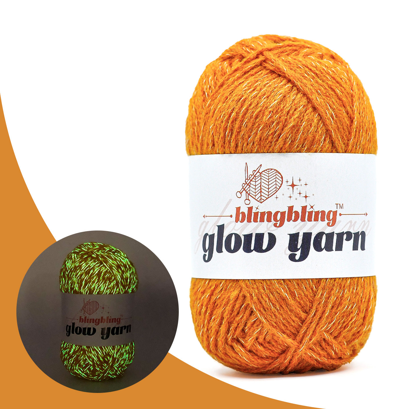 Glow-in-the-Dark Acrylic Yarn - Perfect for Crochet Projects(43 colors)