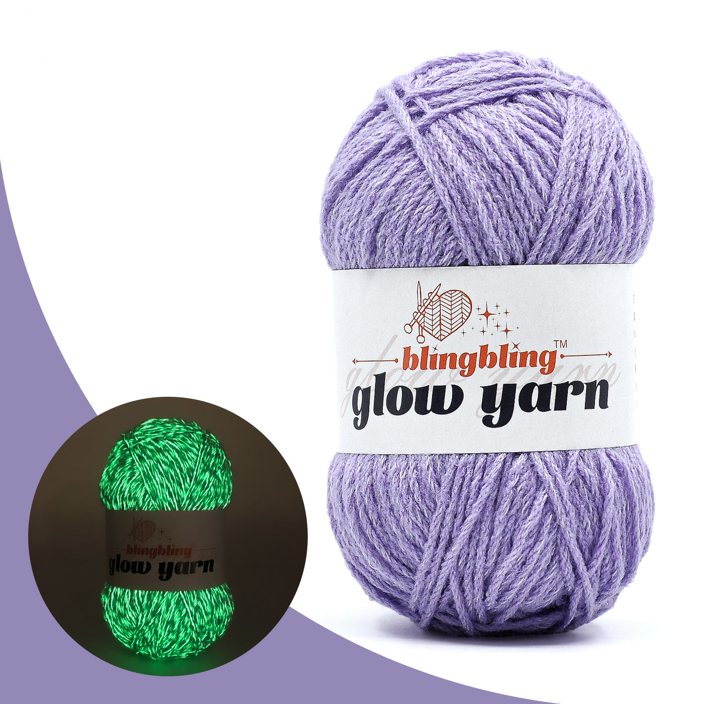 Glow-in-the-Dark Acrylic Yarn - Perfect for Crochet Projects(43 colors)