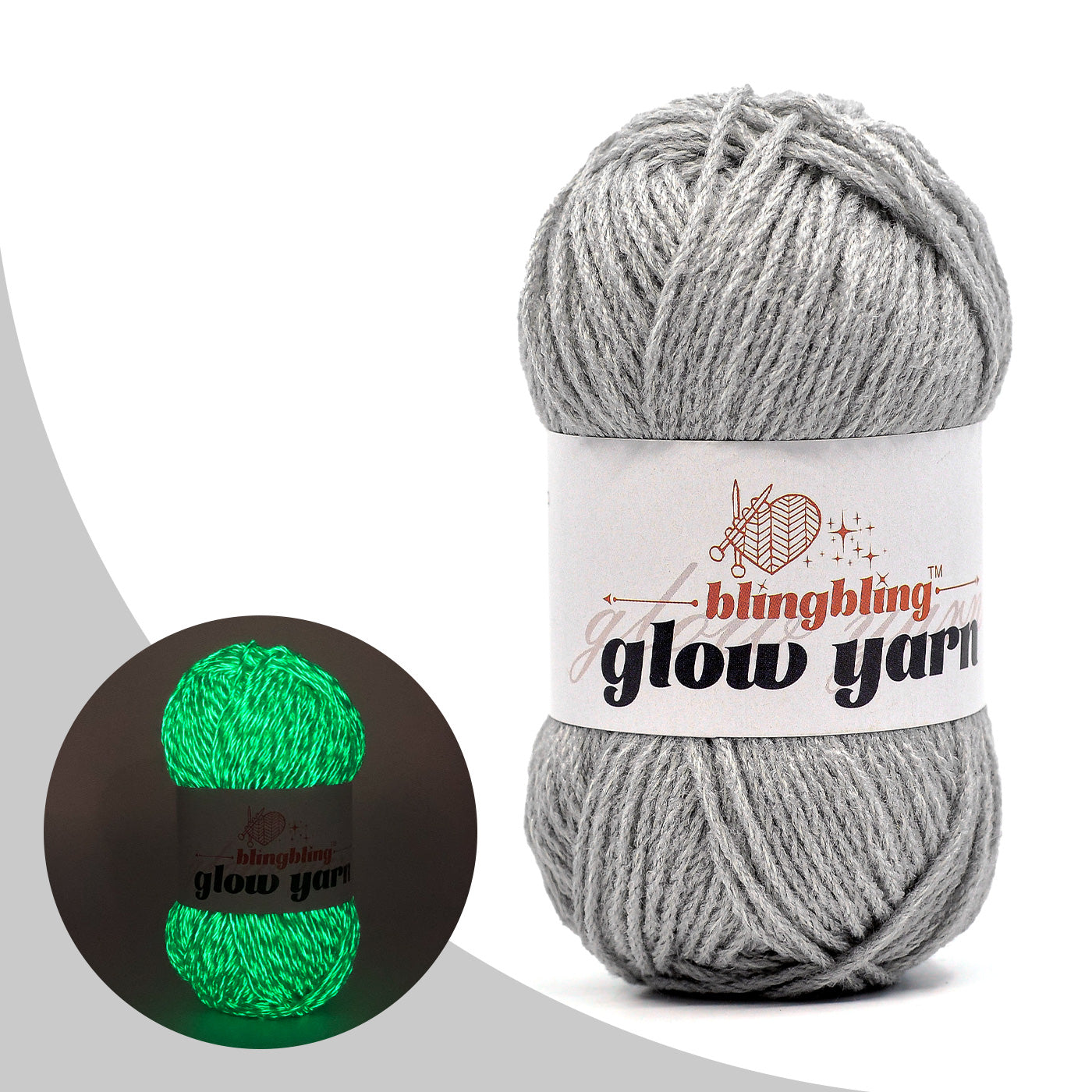 Glow-in-the-Dark Acrylic Yarn - Perfect for Crochet Projects(43 colors)