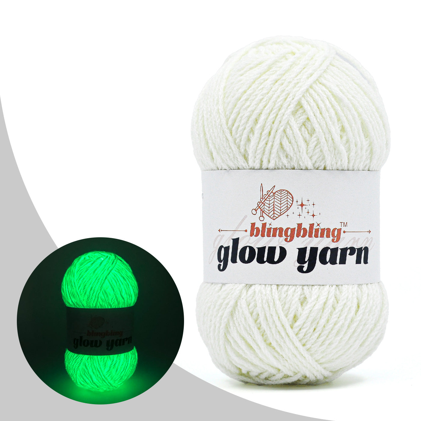 Glow-in-the-Dark Acrylic Yarn - Perfect for Crochet Projects(43 colors)