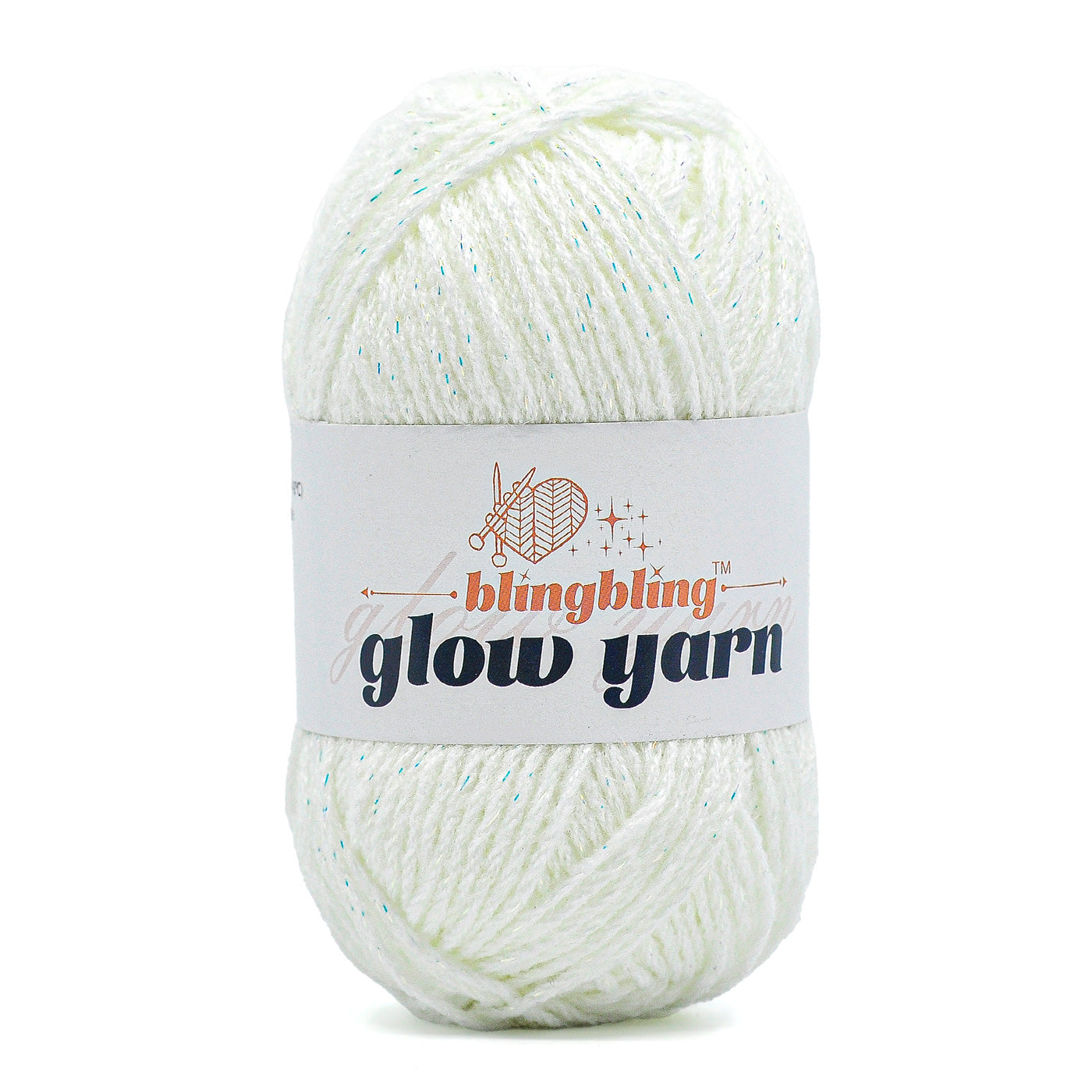 White Metallic Glow Christmas Yarn – Perfect for Festive Crochet Projects