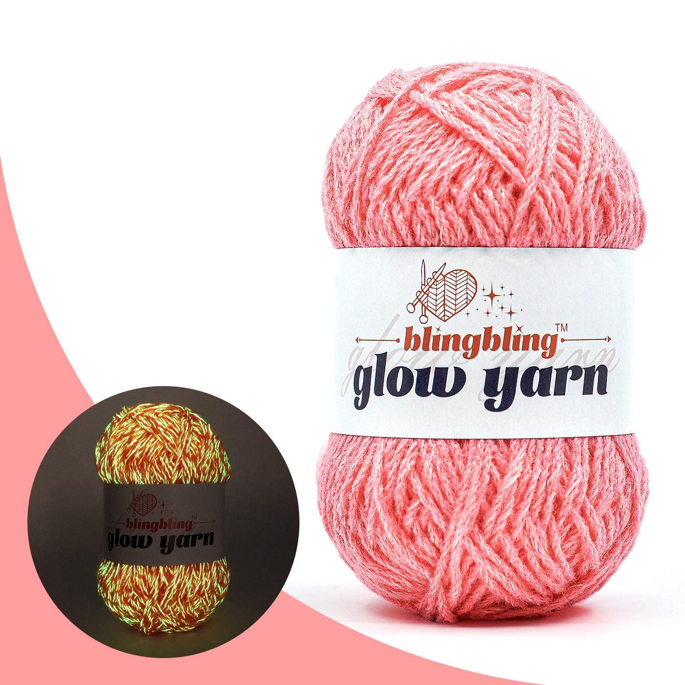 Glow-in-the-Dark Acrylic Yarn - Perfect for Crochet Projects(43 colors)