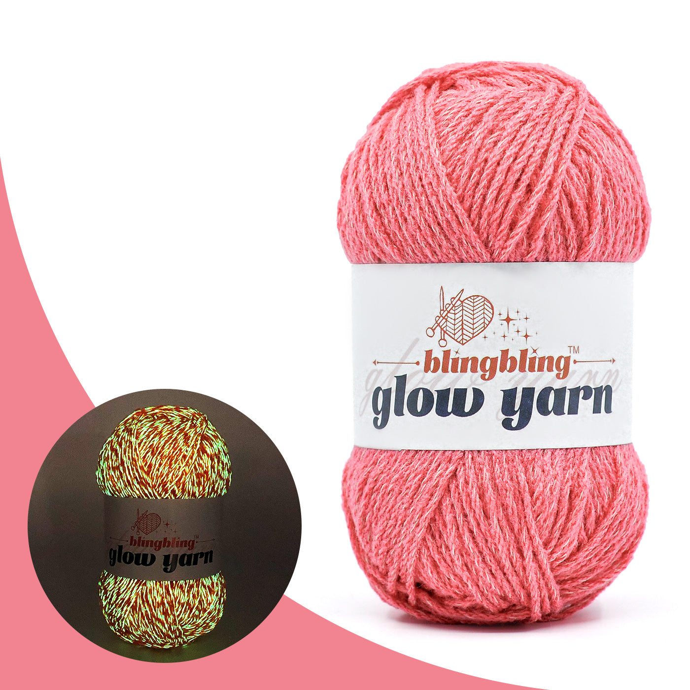 Glow-in-the-Dark Acrylic Yarn - Perfect for Crochet Projects(43 colors)