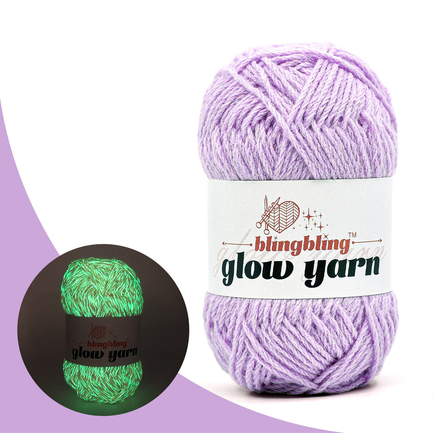 Glow-in-the-Dark Acrylic Yarn - Perfect for Crochet Projects(43 colors)