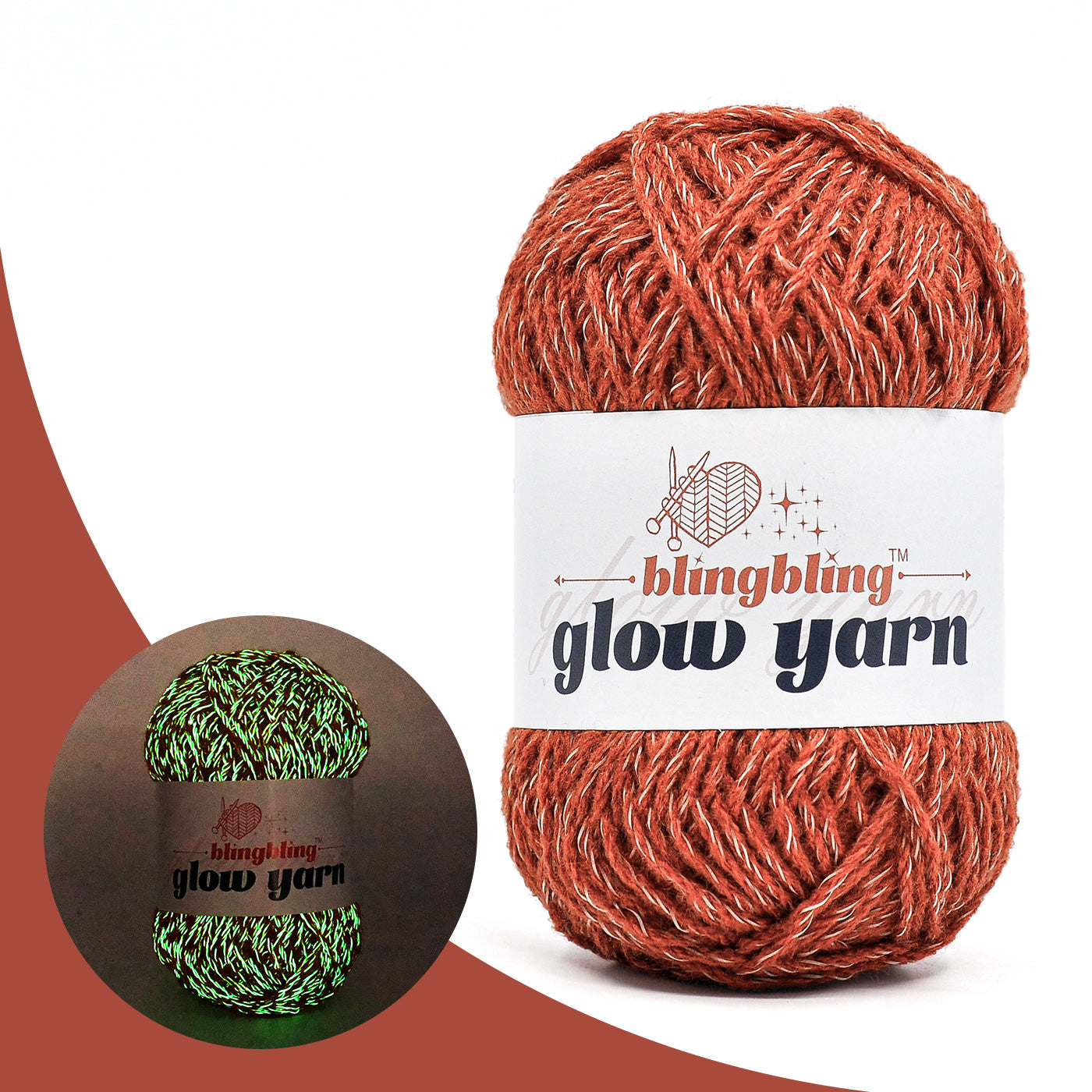 Glow-in-the-Dark Acrylic Yarn - Perfect for Crochet Projects(43 colors)