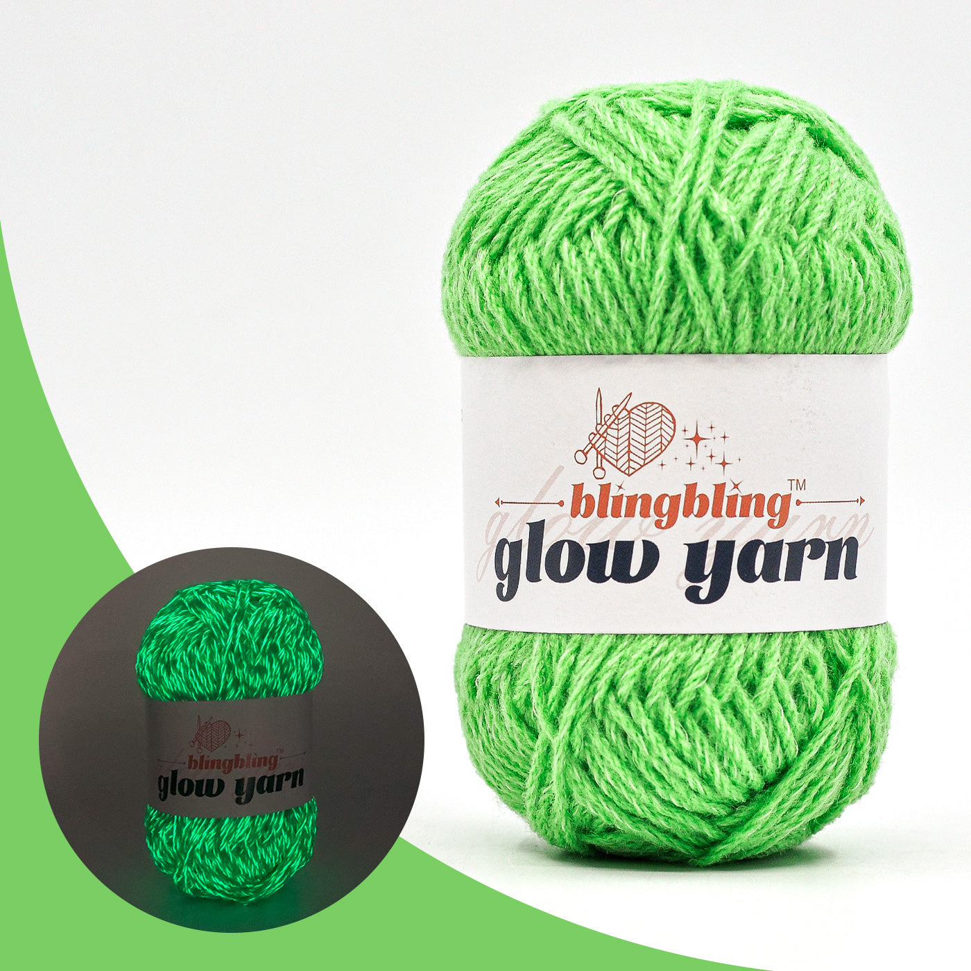 Glow-in-the-Dark Acrylic Yarn - Perfect for Crochet Projects(43 colors)