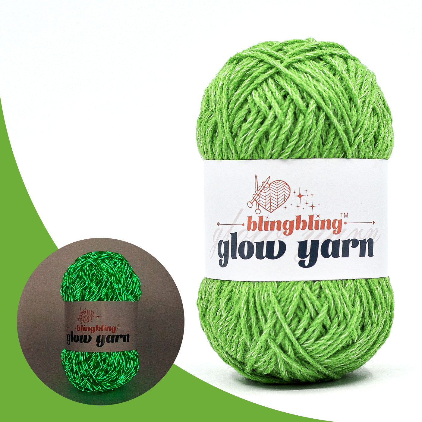 Glow-in-the-Dark Acrylic Yarn - Perfect for Crochet Projects(43 colors)