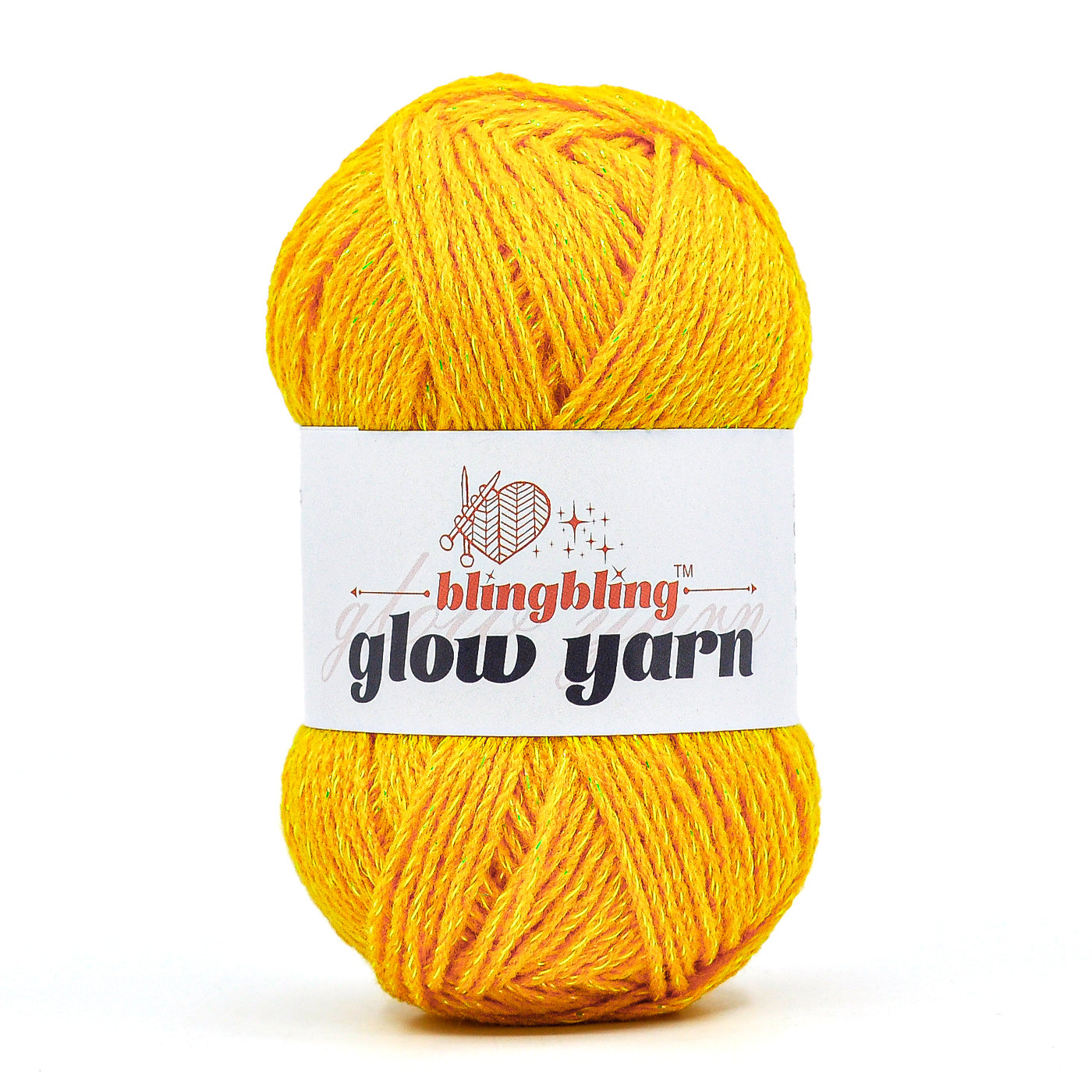 Yellow Acrylic Metallic Glow Yarn – Perfect for Christmas Crochet