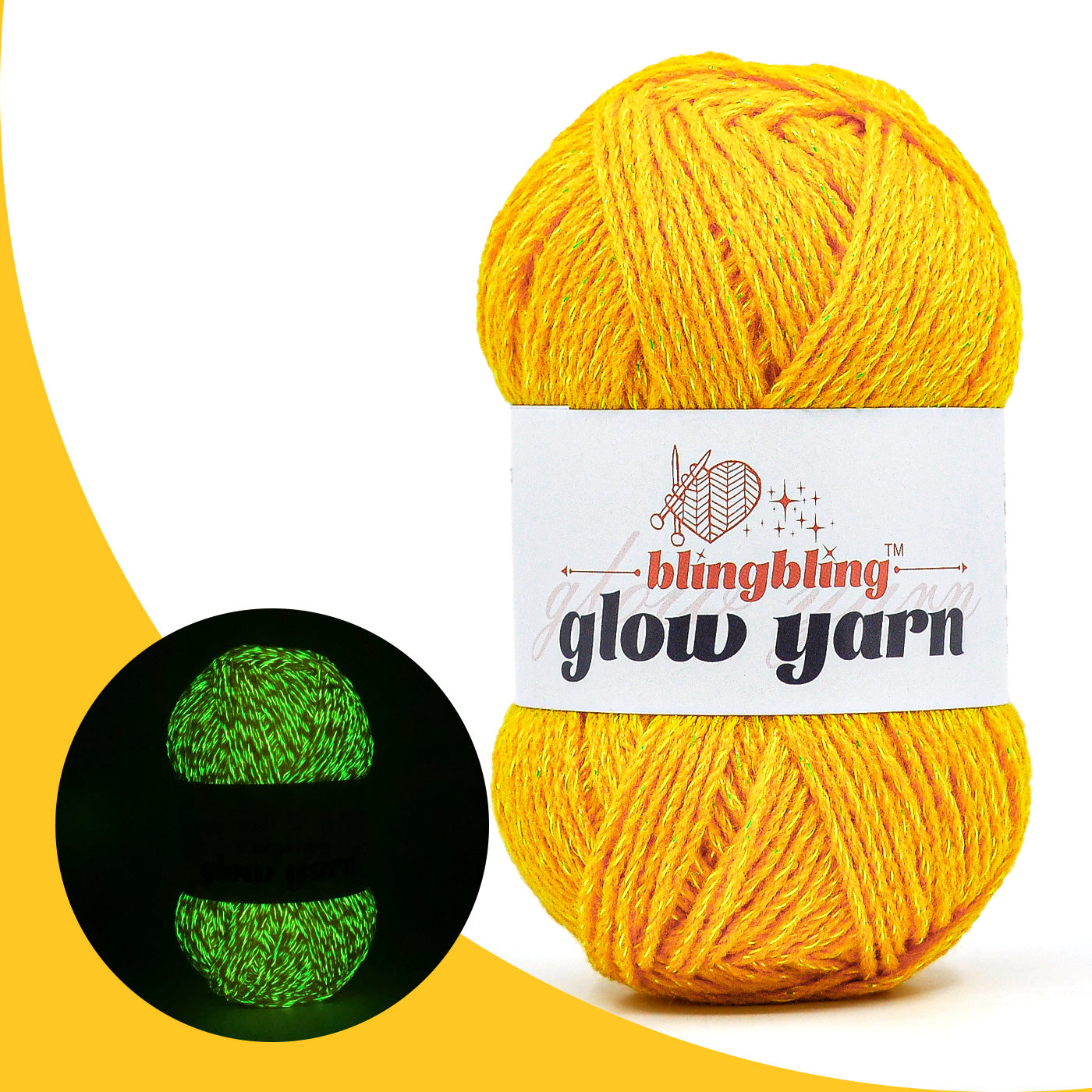 Glow-in-the-Dark Metallic Yarn - Premium Quality for Crochet & Knitting（40 Colors）