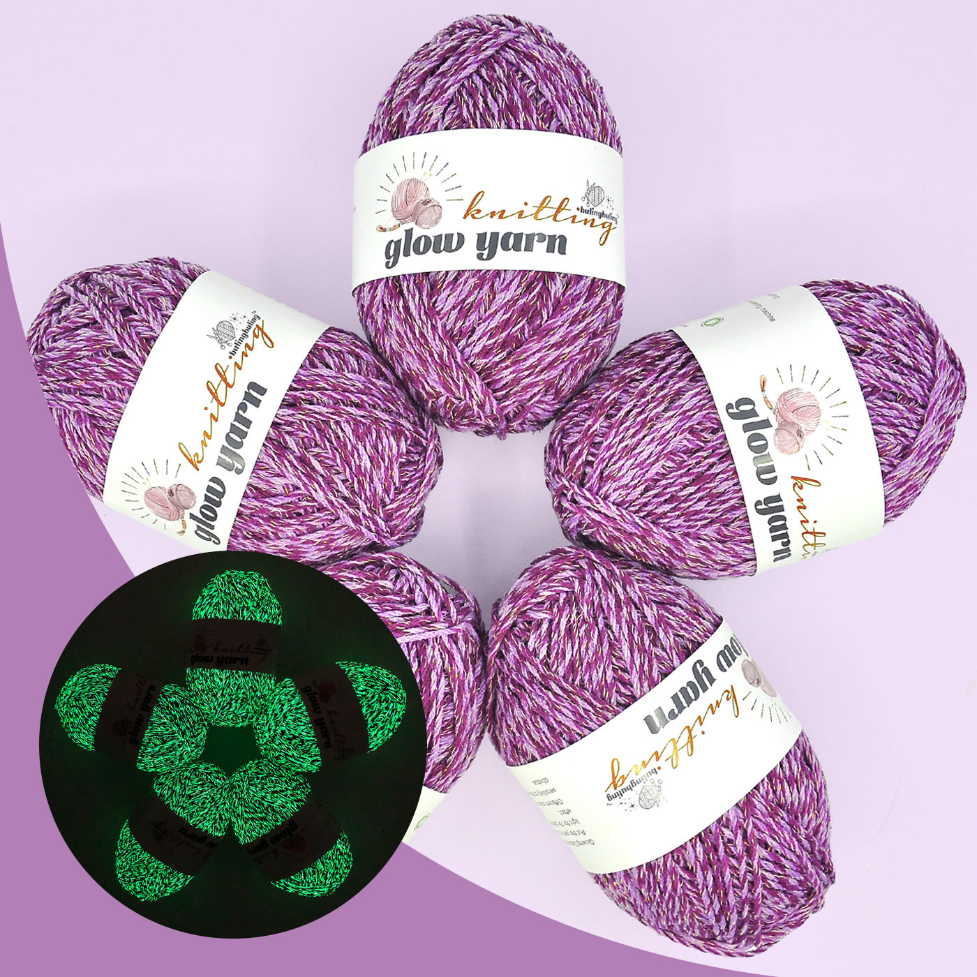 Lavender Frost Acrylic Yarn – Perfect for Christmas Crochet Projects