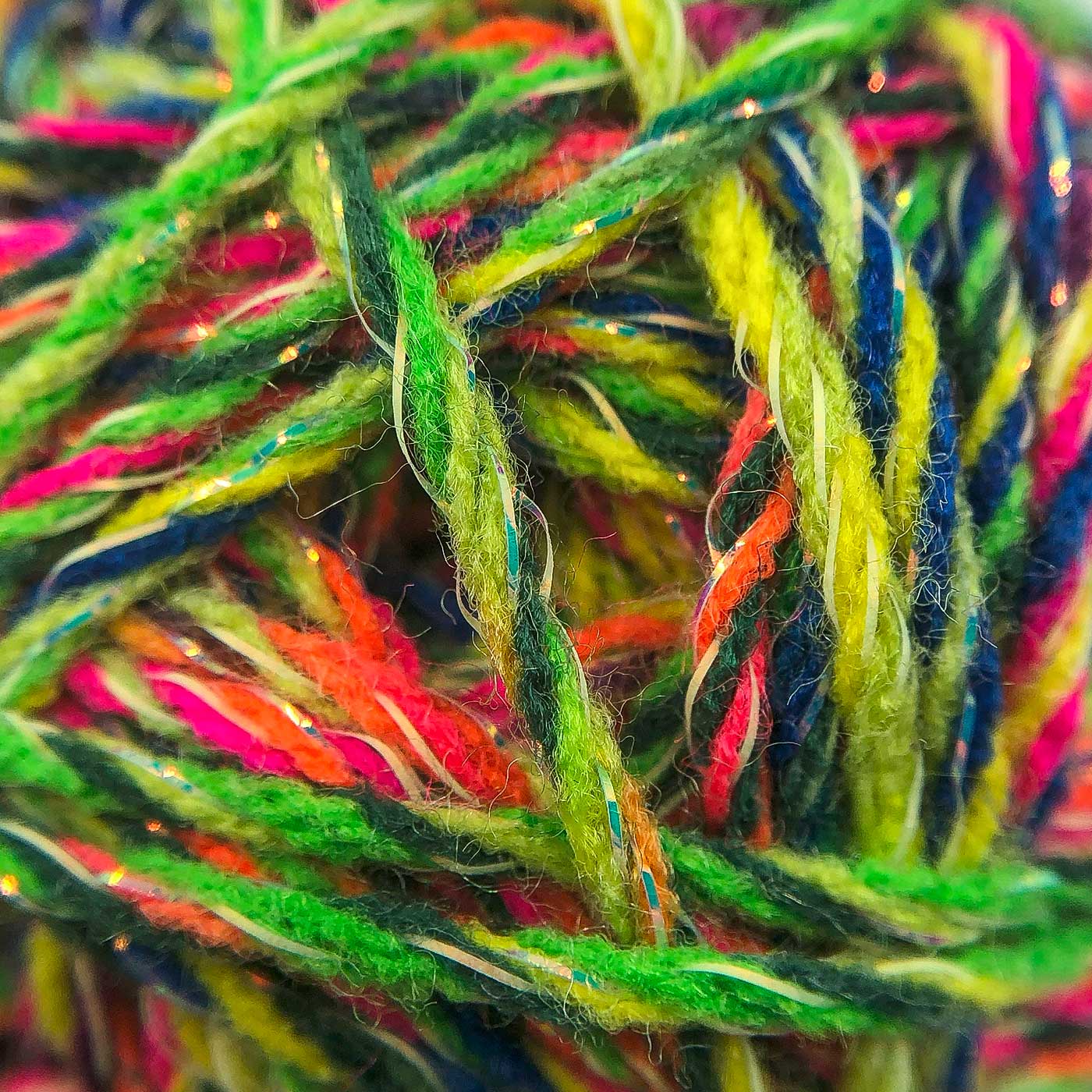 Glow in the Dark Rainbow Twist Yarn for Crochet(6 colors)