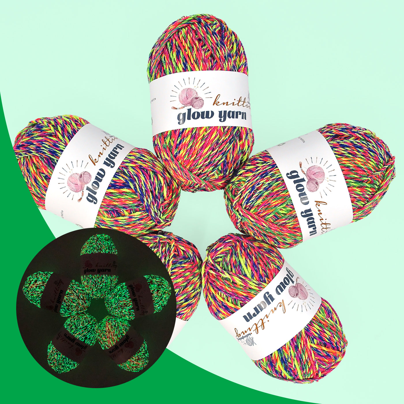 Tropical Rainbow Acrylic Yarn – Perfect for Christmas Crochet Projects