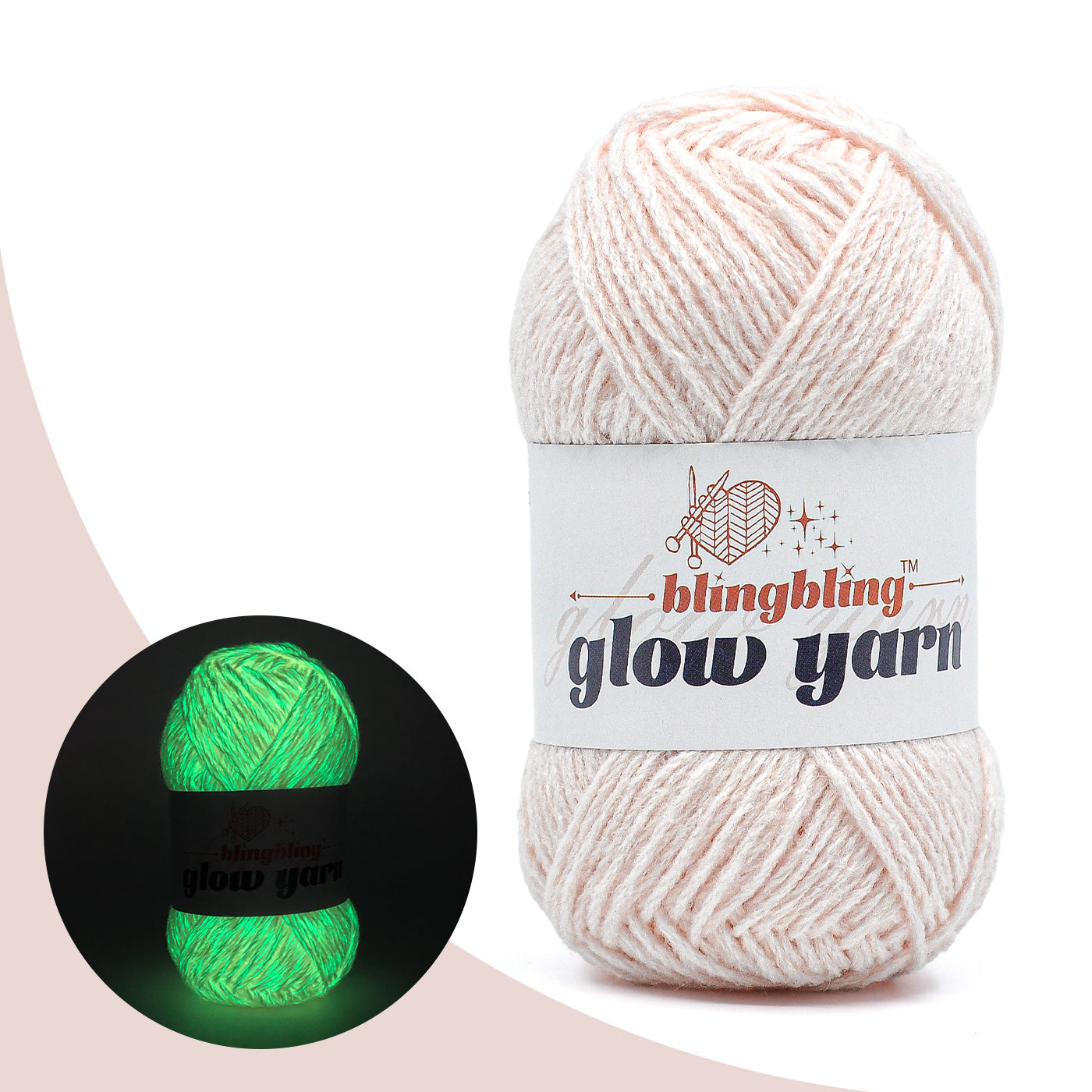 Glow-in-the-Dark Acrylic Yarn - Perfect for Crochet Projects(43 colors)